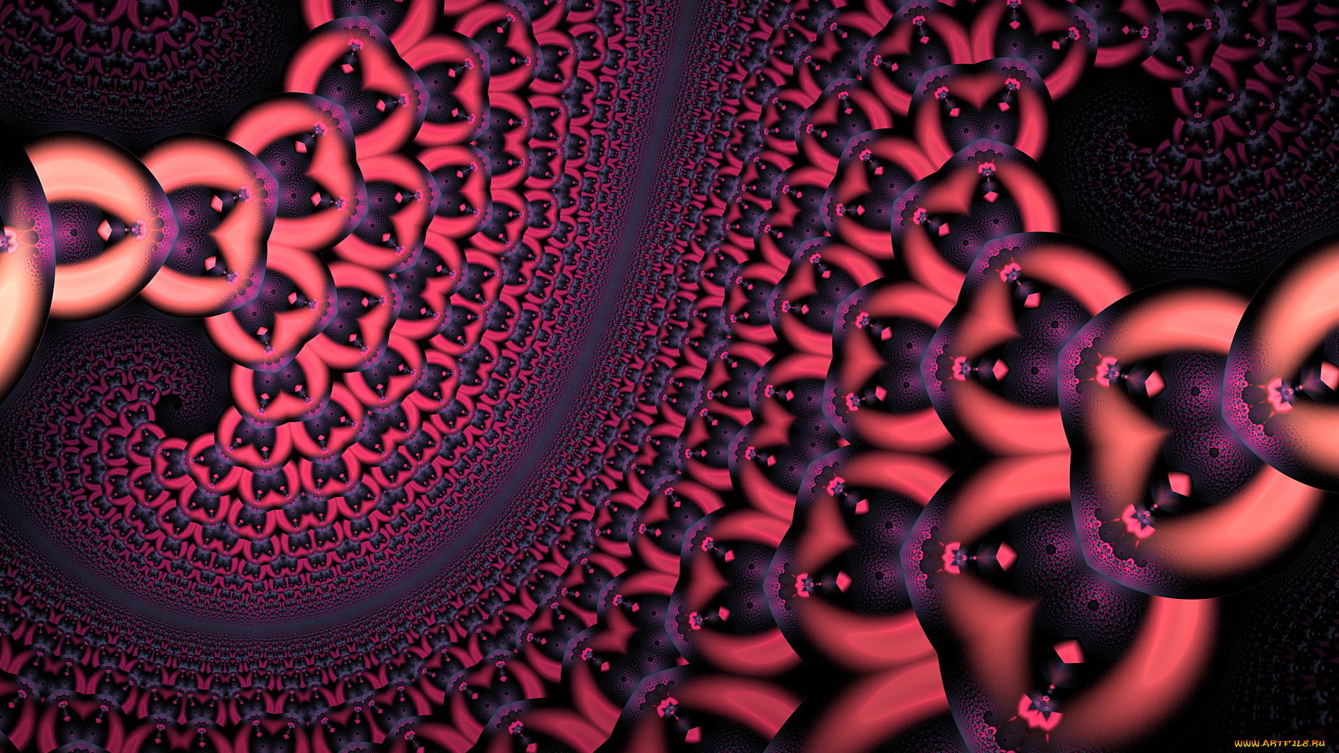 3д, графика, фракталы, , fractal, узор, цвета, фон