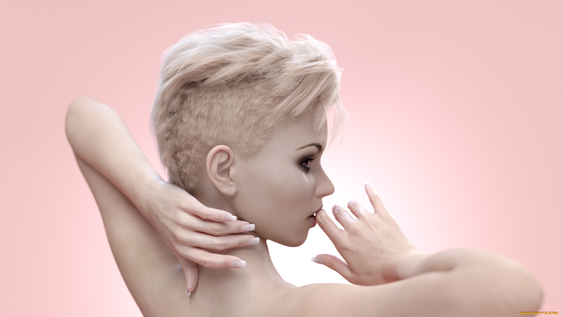 3д, графика, портрет, , portraits, фон, взгляд, девушка