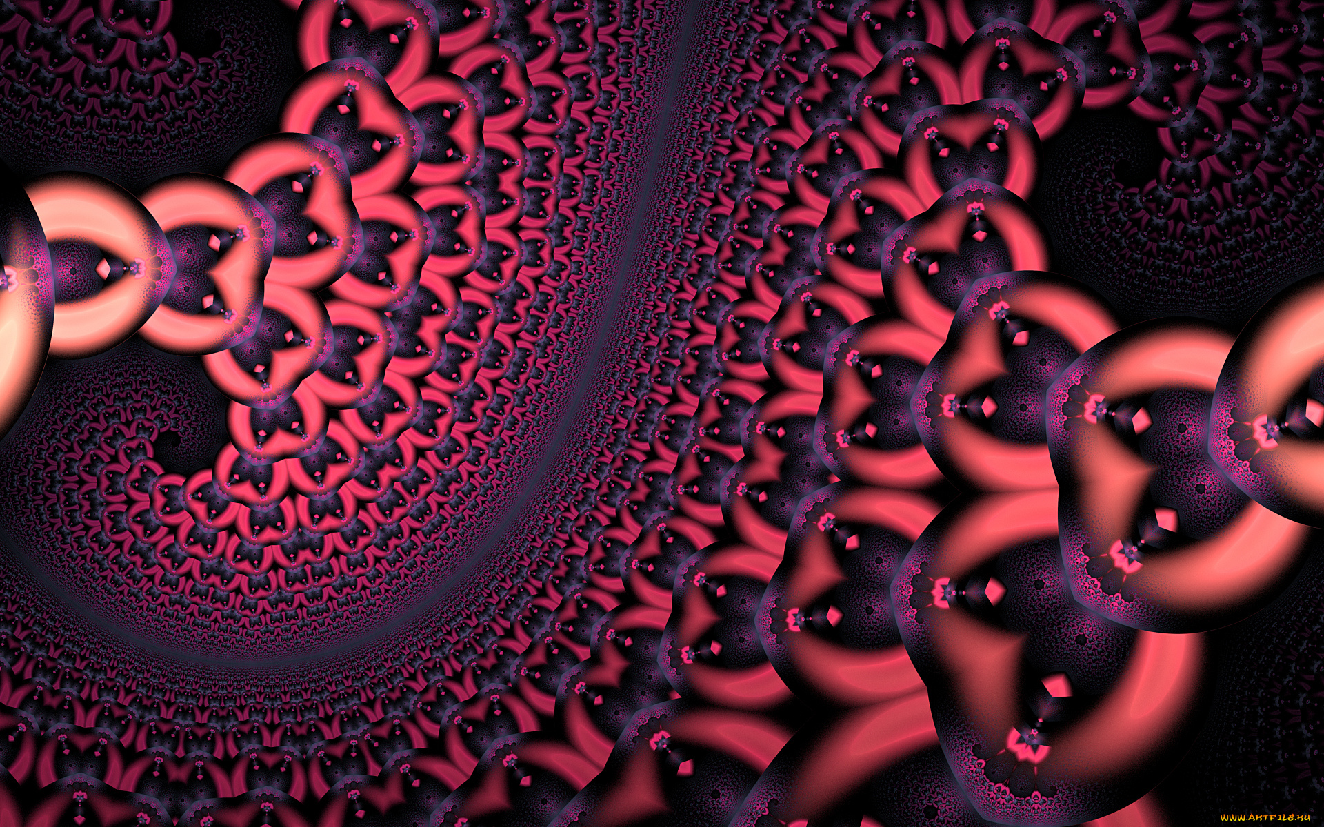 3д, графика, фракталы, , fractal, узор, цвета, фон