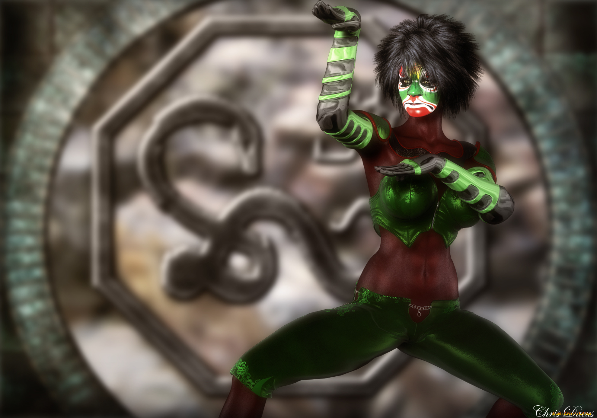 3д, графика, фантазия, , fantasy, поза, фон, взгляд, девушка