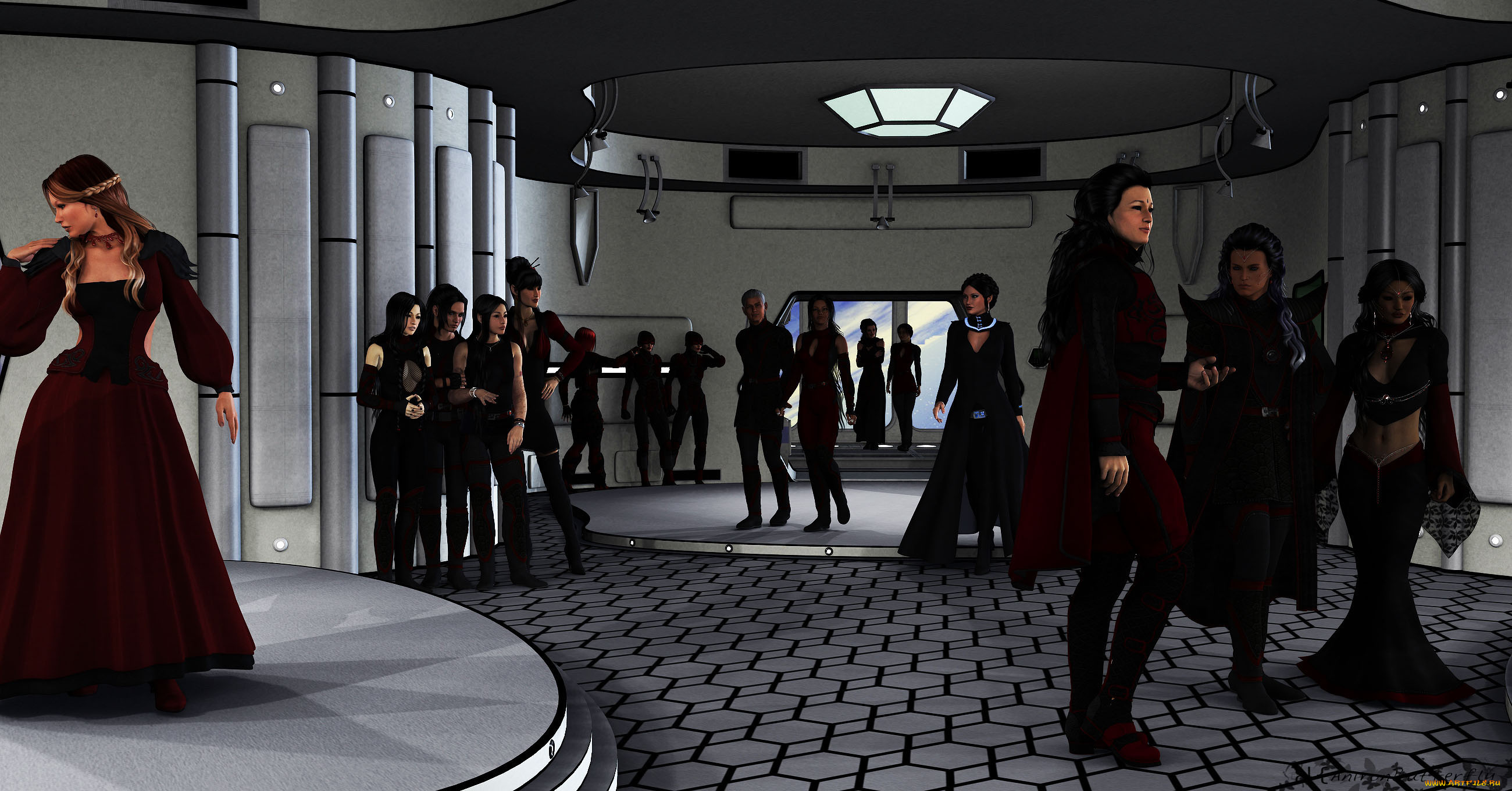 3д, графика, фантазия, , fantasy, фон, взгляд, девушки