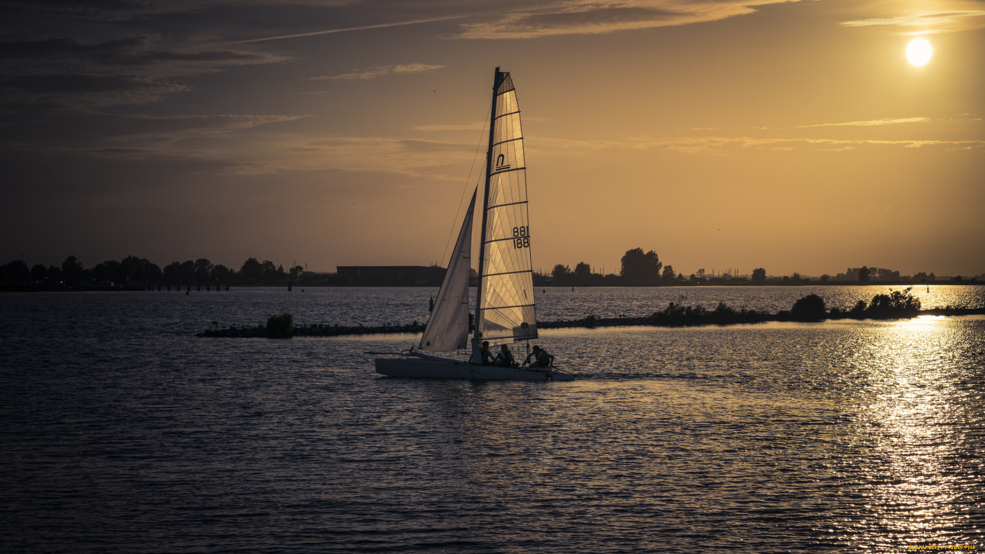 корабли, Яхты, парус, солнце