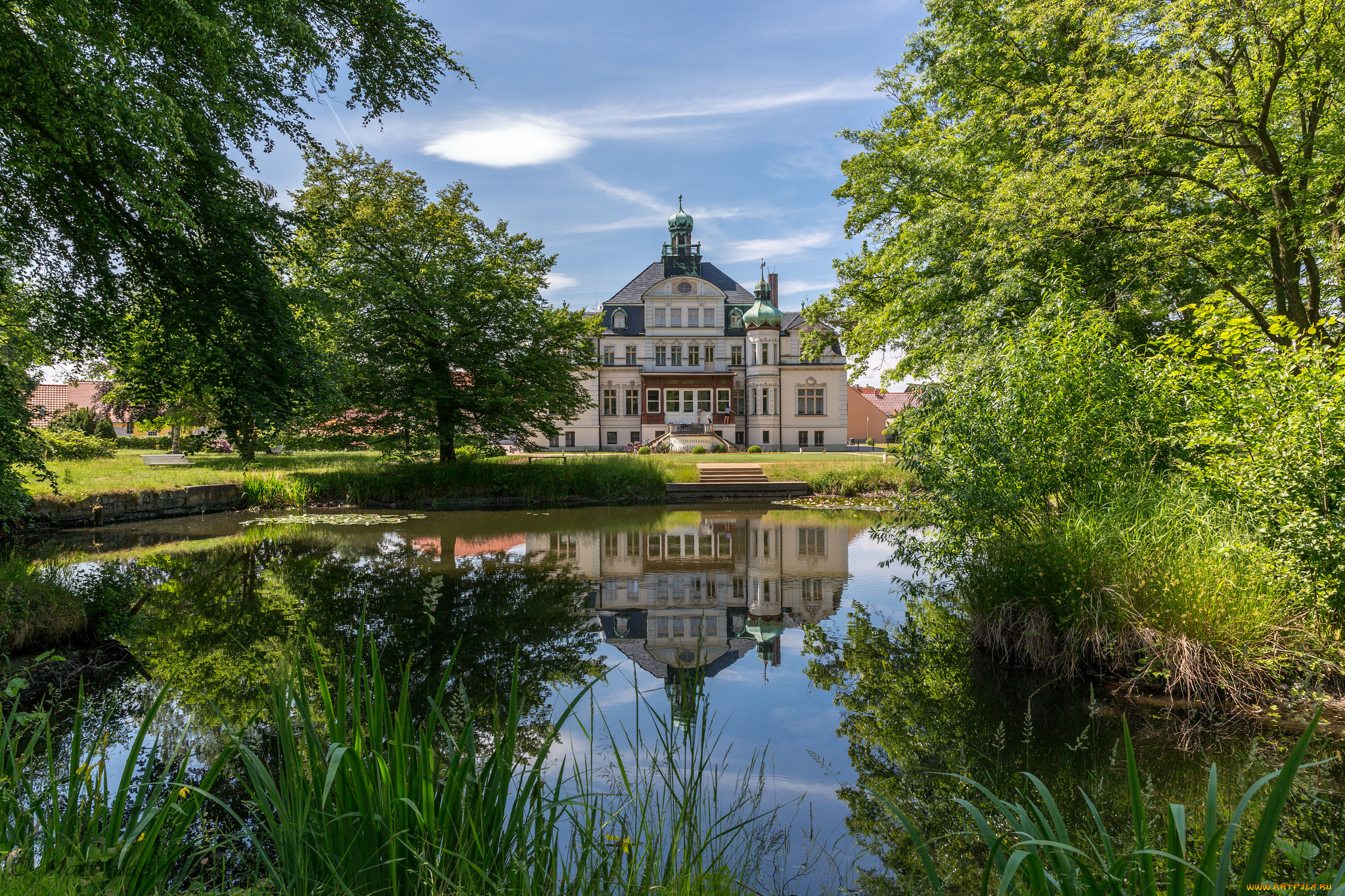 города, -, пейзажи, парк, особняк