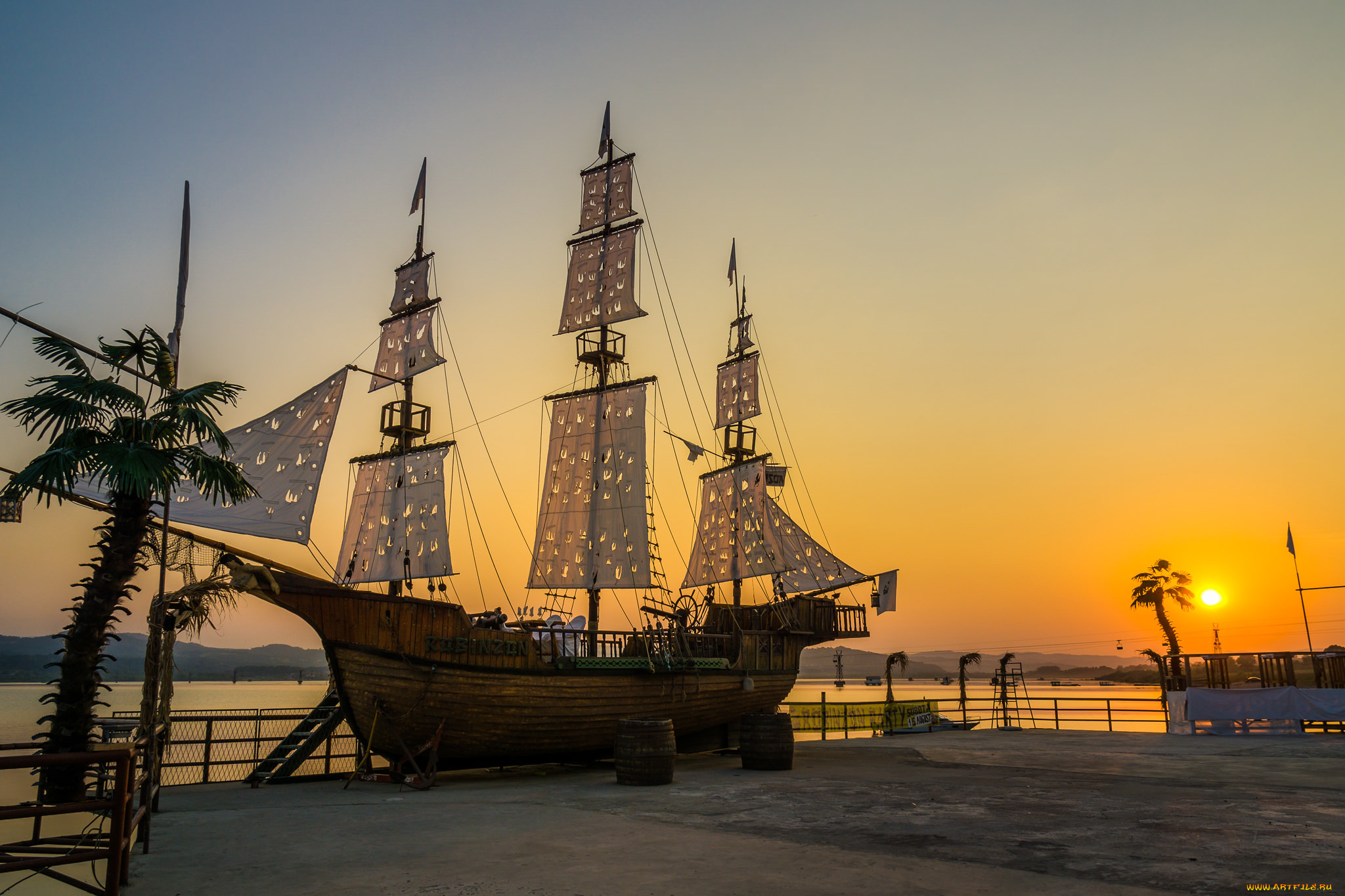 корабли, парусники, паруса, мачты