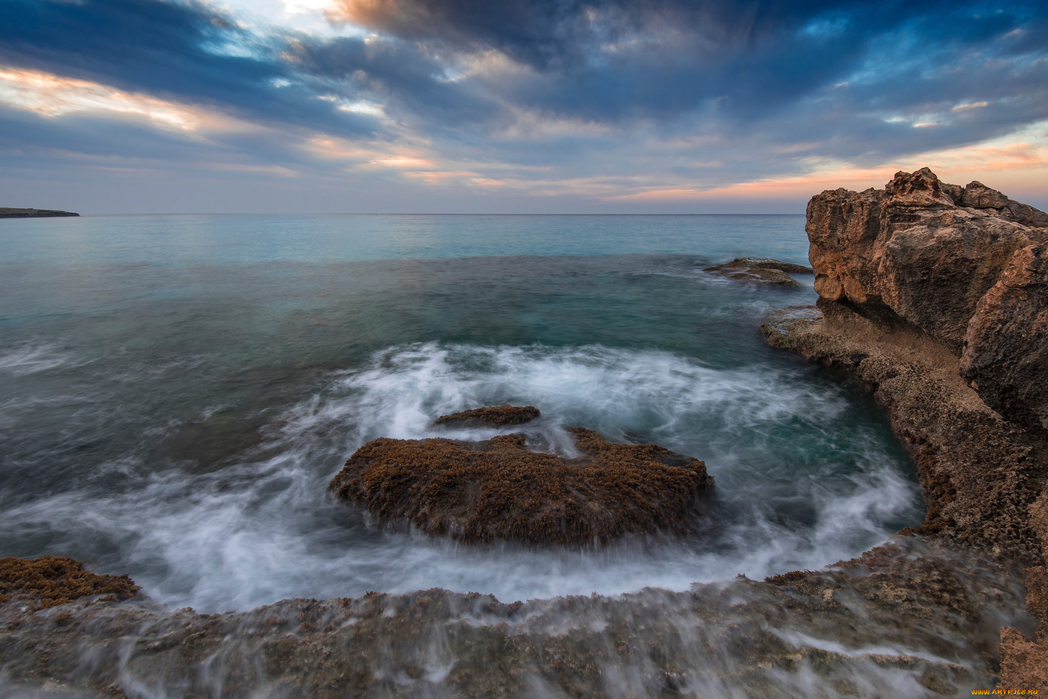 природа, побережье, море, берег