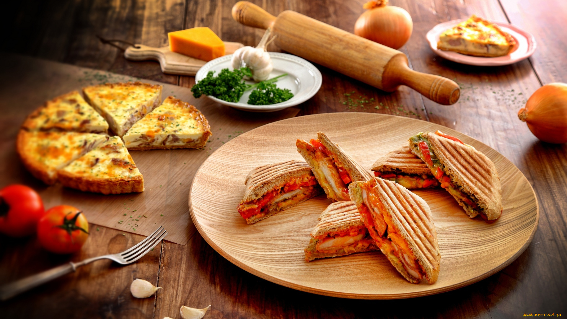 еда, разное, бутерброды, пицца, овощи, fresh, herbs, sandwiches, pizza, зелень