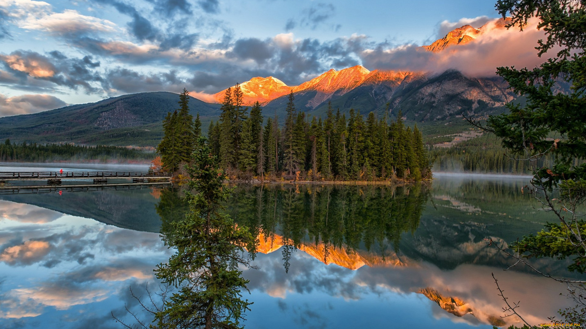 природа, реки, озера, горы, лес, река