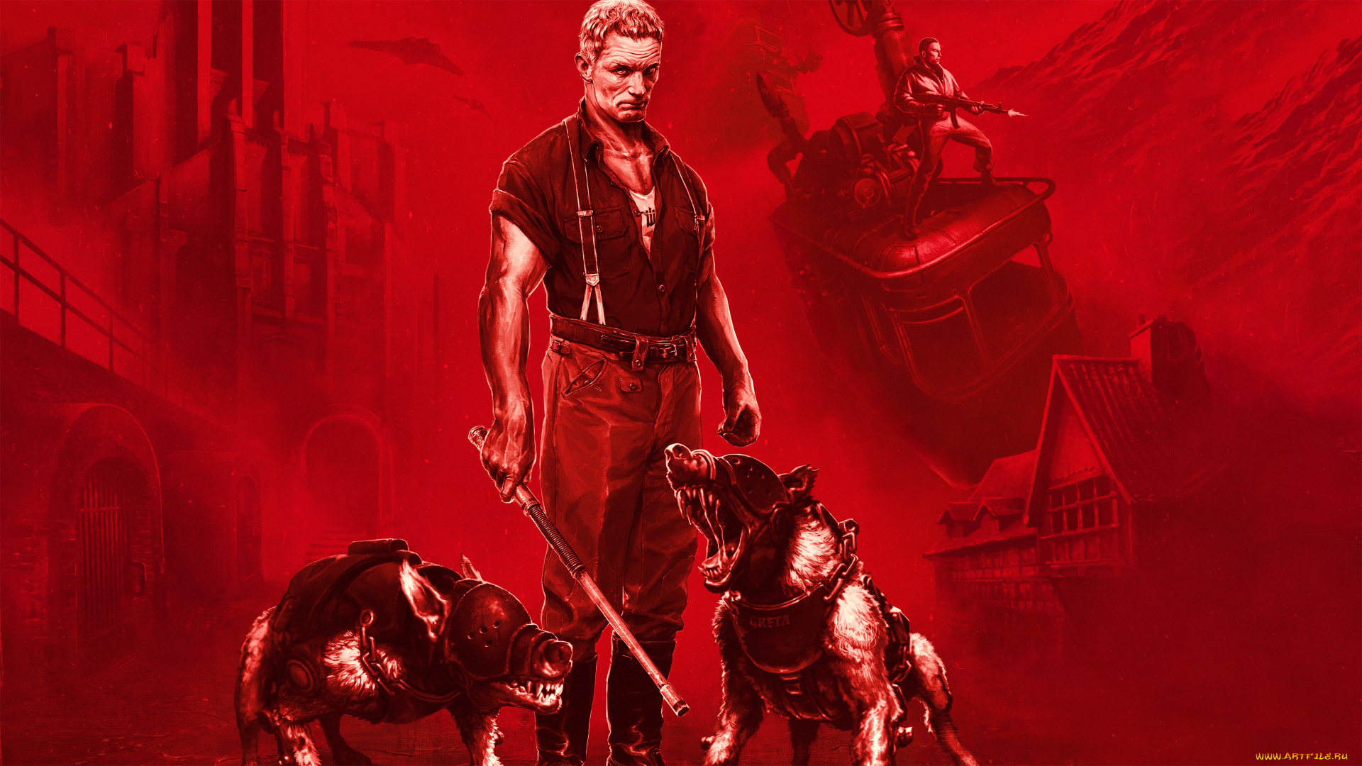 видео, игры, wolfenstein, , the, old, blood, шутер, action, the, old, blood