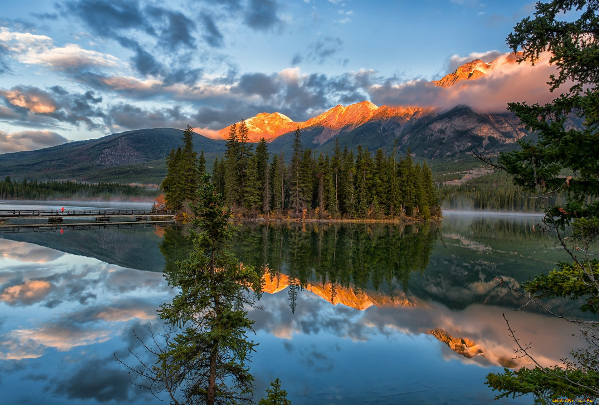 природа, реки, озера, горы, лес, река