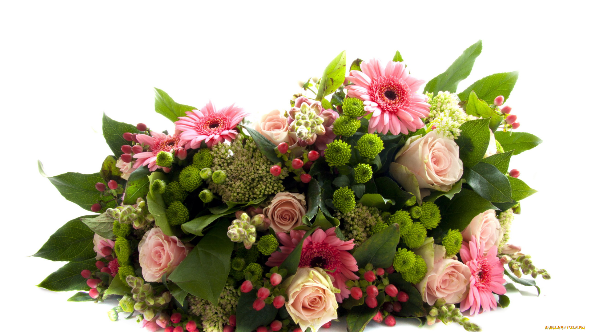 цветы, букеты, , композиции, хризантемы, розы, герберы