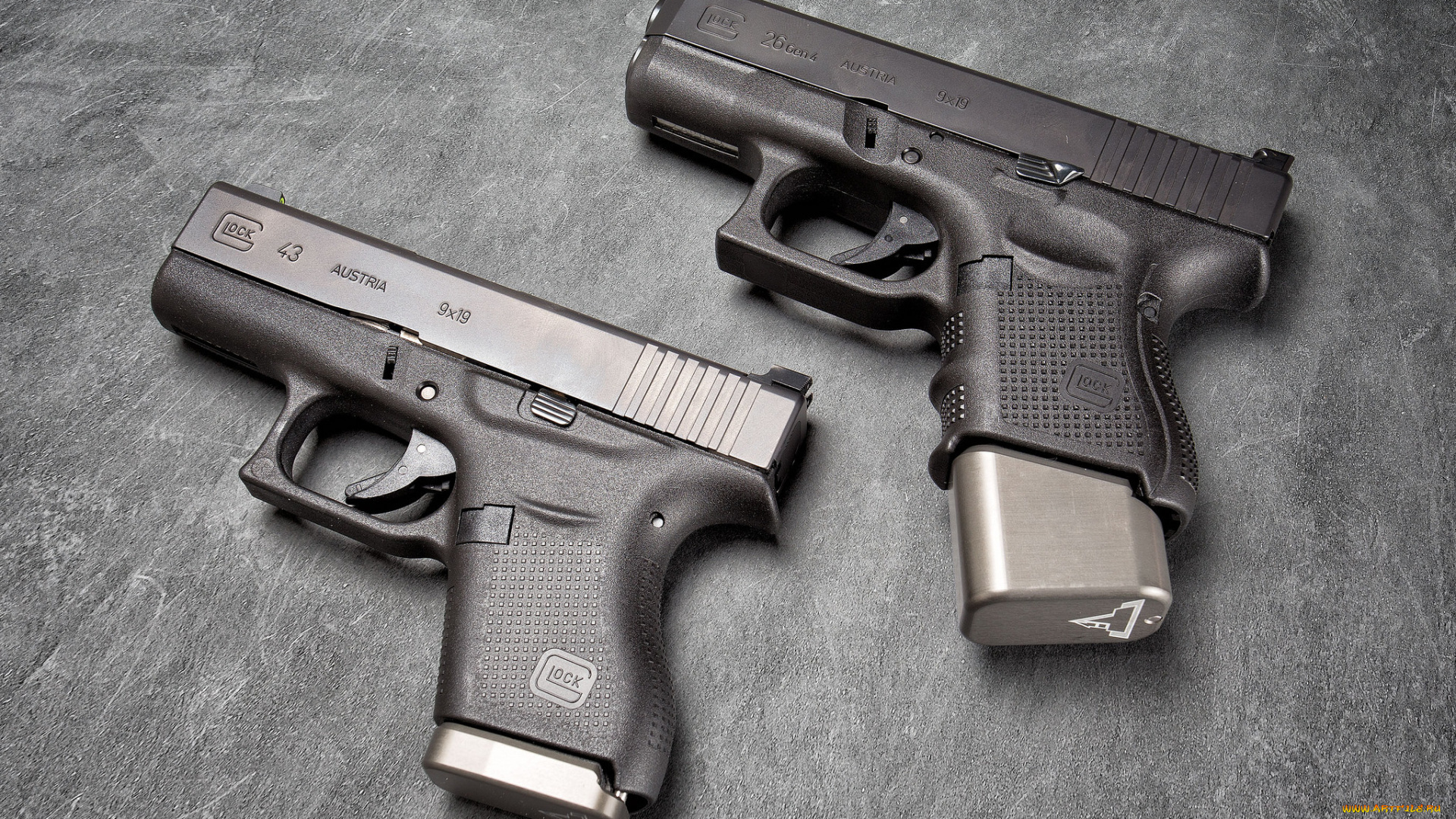 glock, 43, &, 26, taran, tactical, оружие, пистолеты, ствол