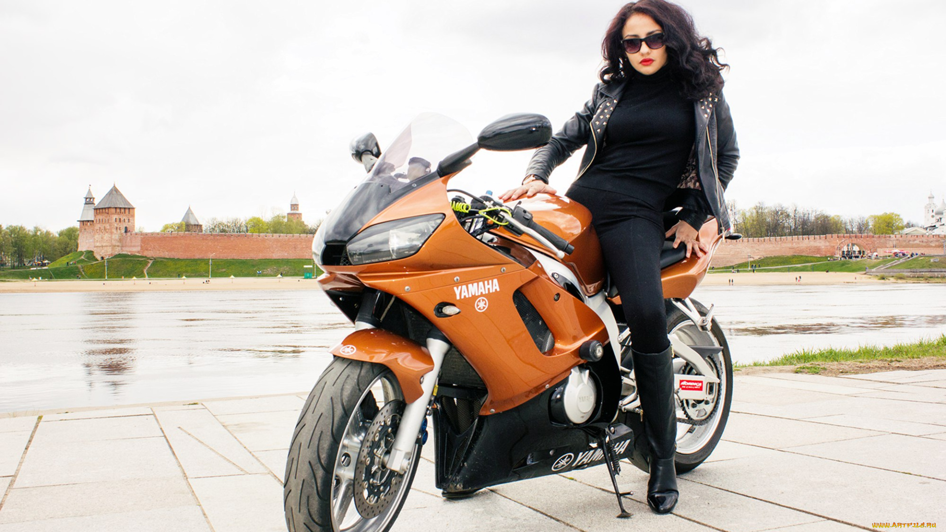 мотоциклы, мото, с, девушкой, девушки