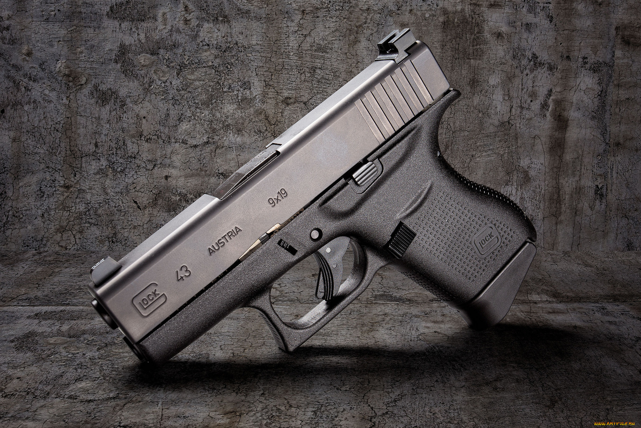glock, 43, оружие, пистолеты, ствол