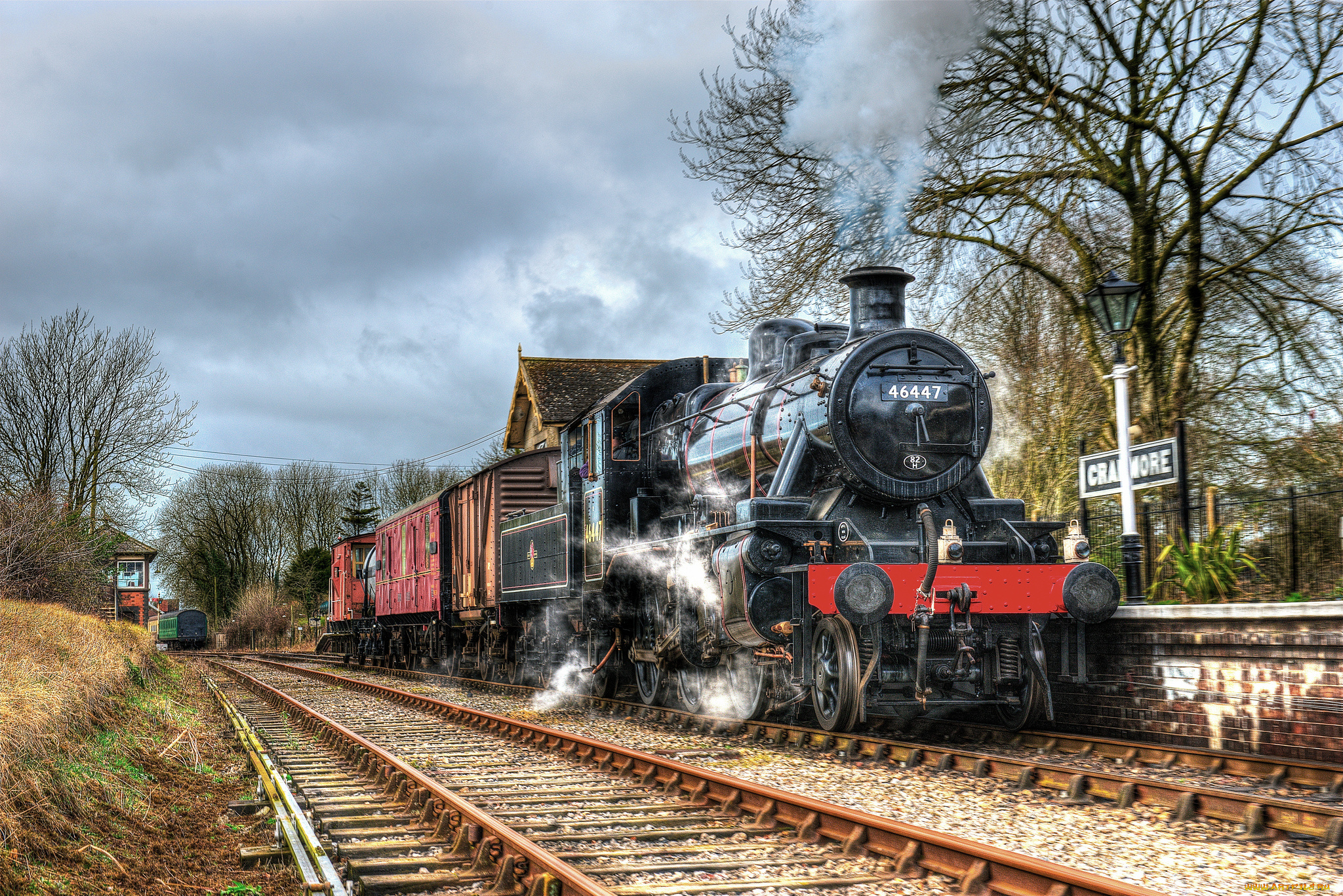 техника, паровозы, локомотив, состав