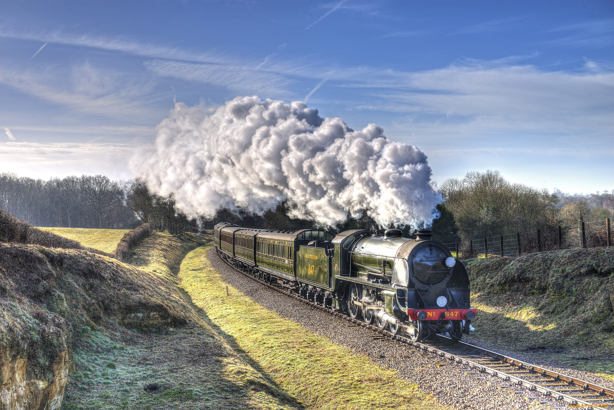 техника, паровозы, состав, локомотив