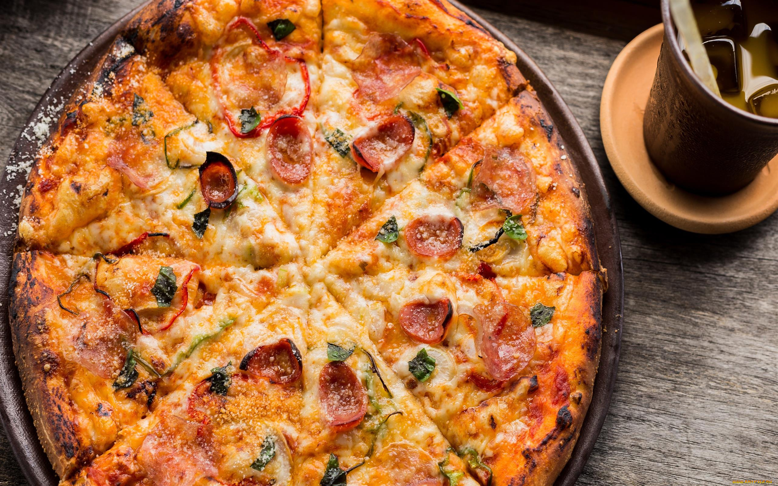 еда, пицца, сыр, колбаса