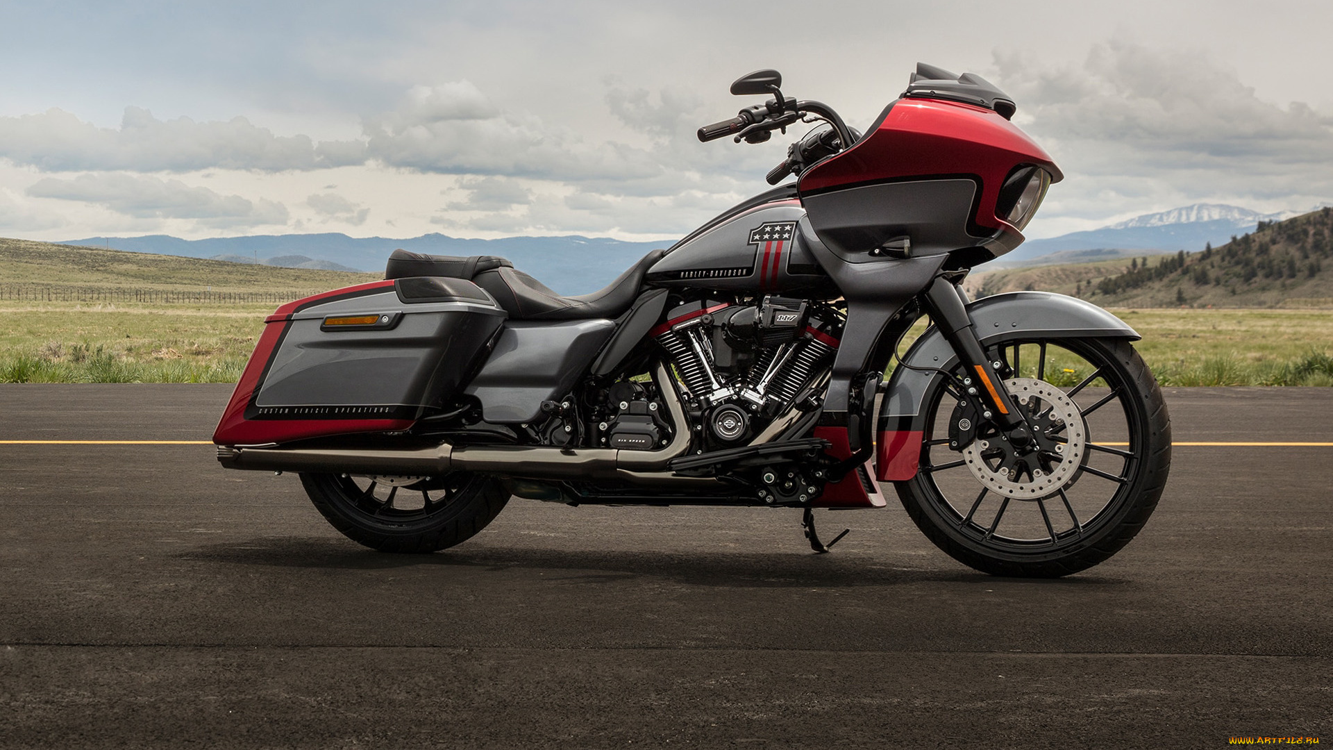 2019, harley-davidson, cvo, road, glide, мотоциклы, harley-davidson, американские, harley, davidson, cvo, road, glide, вид, сбоку, 2019, супербайки, классические