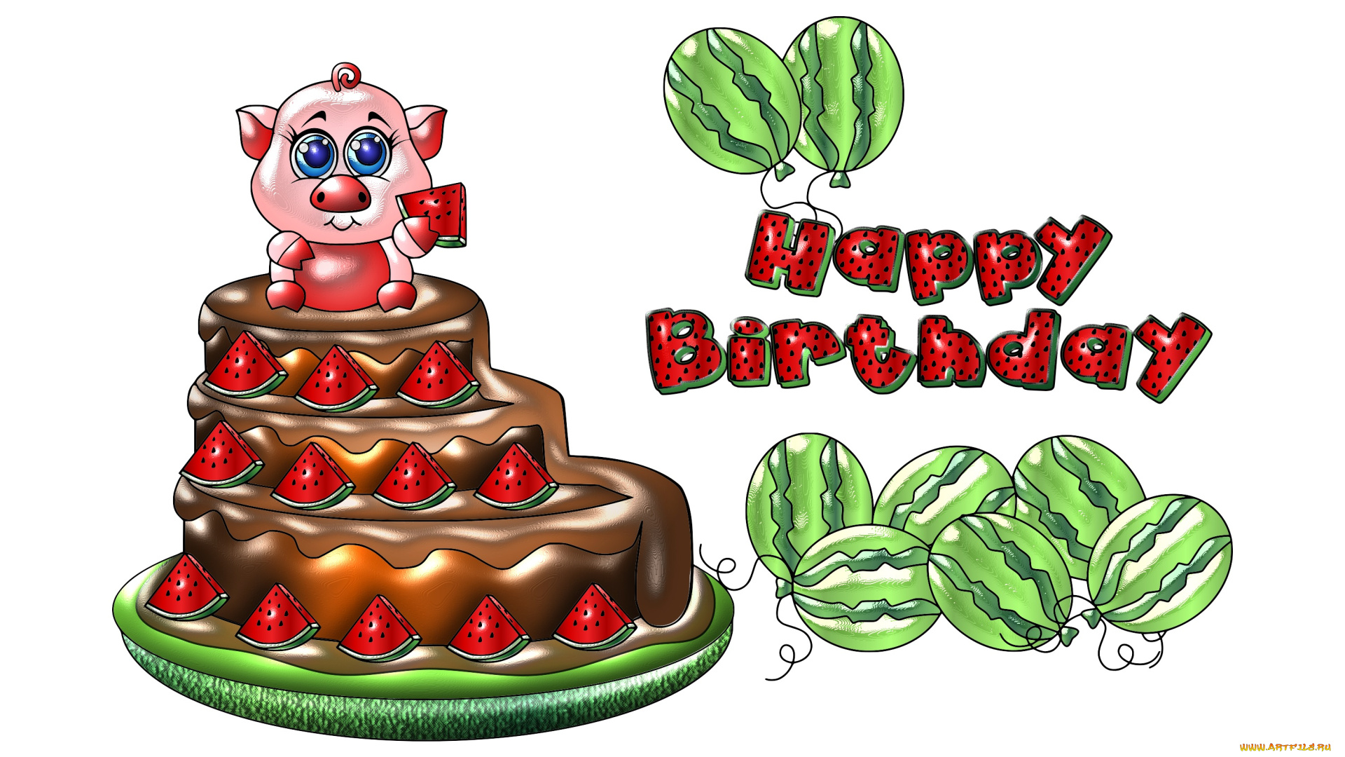 праздничные, день, рождения, торт