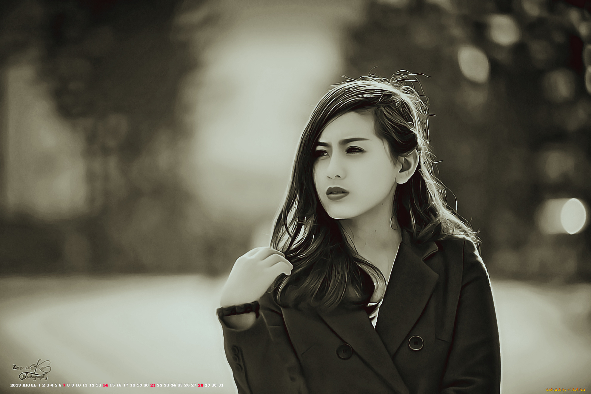 календари, компьютерный, дизайн, женщина, девушка, calendar, 2019