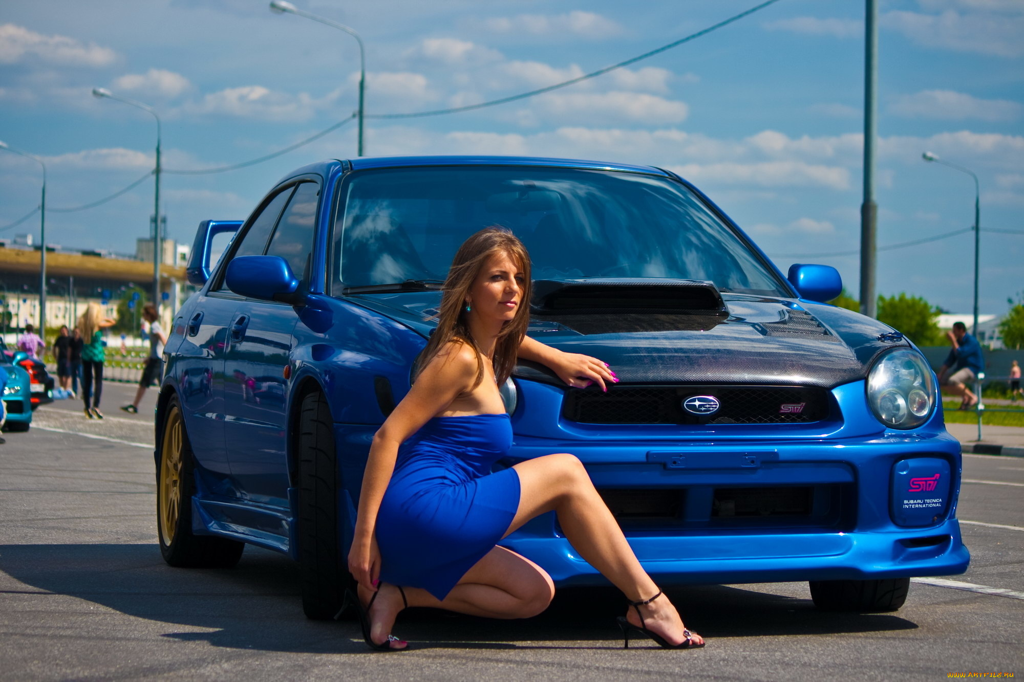 автомобили, -авто, с, девушками, фон, взгляд, девушка