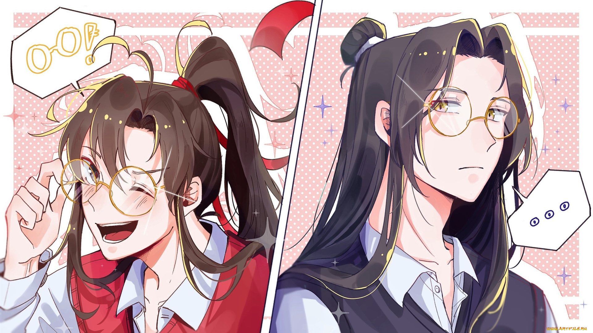 аниме, mo, dao, zu, shi, вэй, усянь, лань, ванцзы, очки