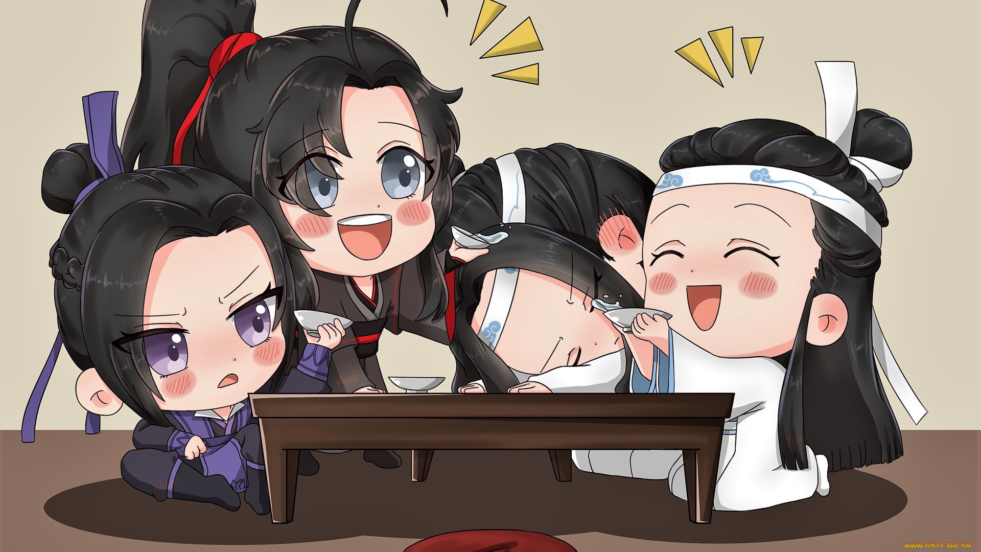 аниме, mo, dao, zu, shi, вэй, усянь, лань, ванцзы, сичень, цзян, чен