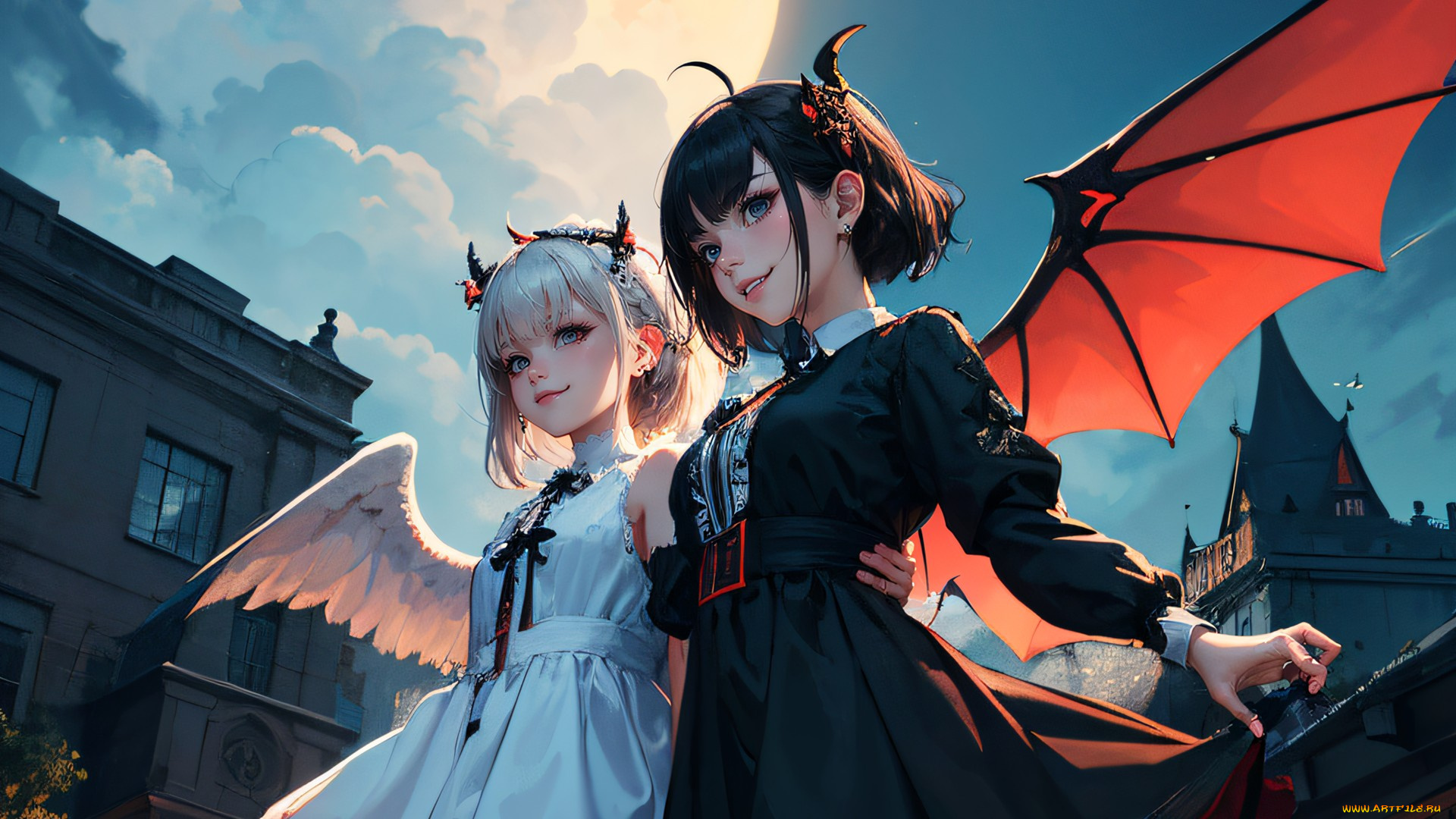 аниме, ангелы, , демоны, нейросети, графика, нейроарт, ai, art, нейронные, сети, рисунки, нейро, искусство