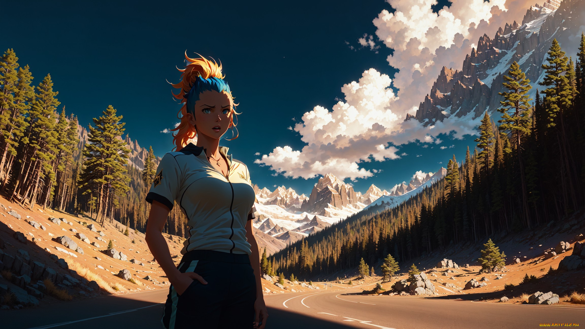 аниме, пейзажи, , природа, нейросети, графика, нейроарт, ai, art, нейронные, сети, рисунки, нейро, искусство