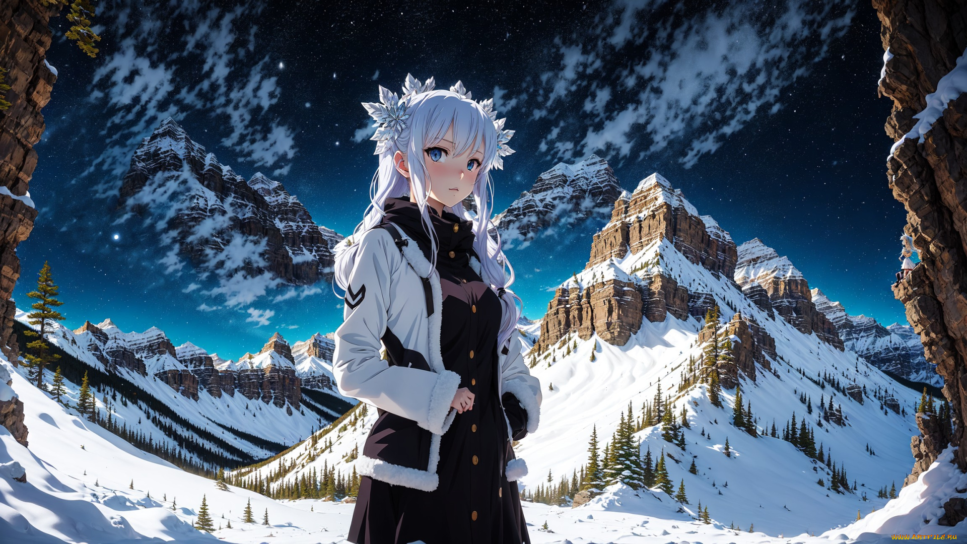 аниме, зима, , новый, год, , рождество, нейросети, графика, нейроарт, ai, art, нейронные, сети, рисунки, нейро, искусство