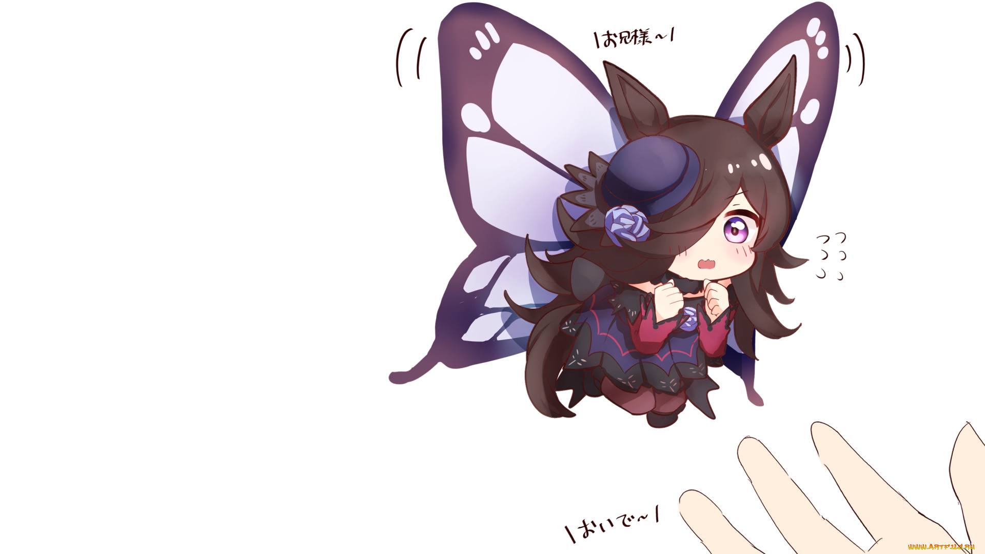 аниме, uma, musume, , pretty, derby, бабочка