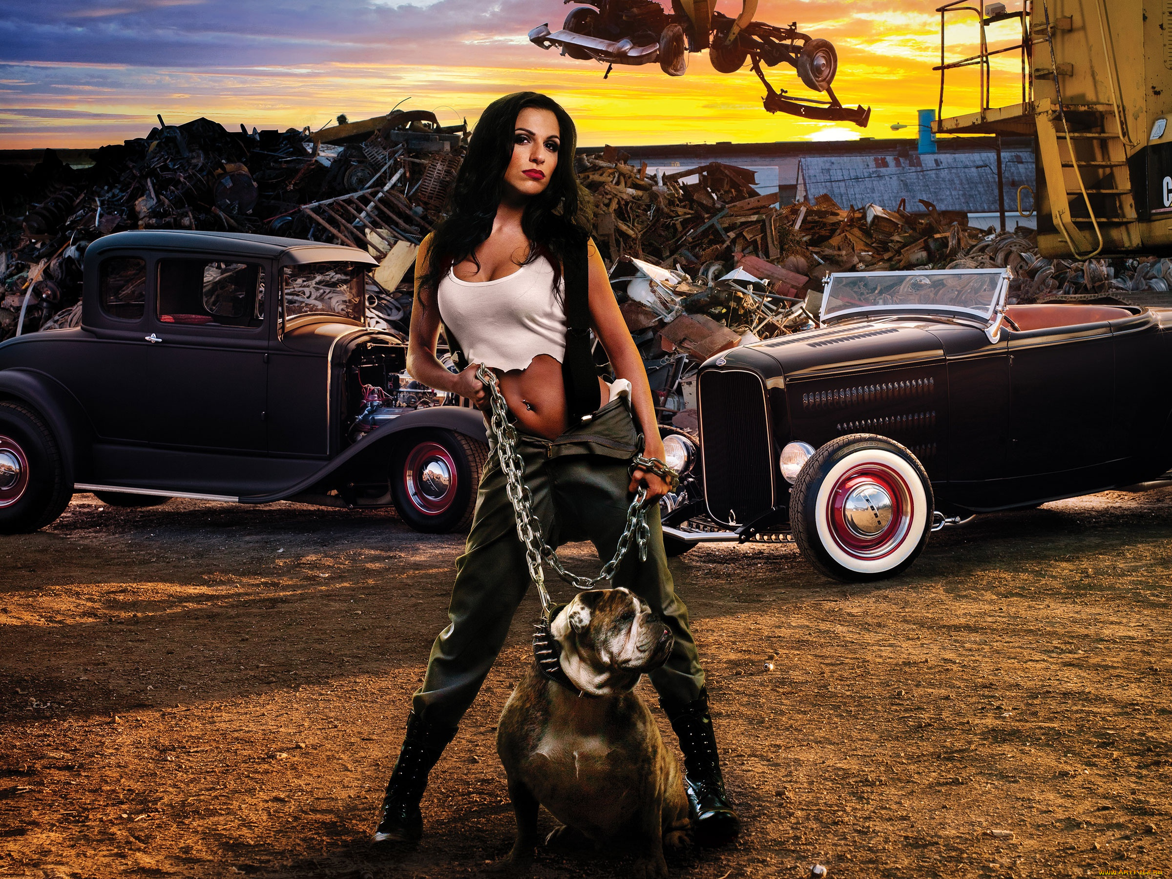 автомобили, -авто, с, девушками, девушка