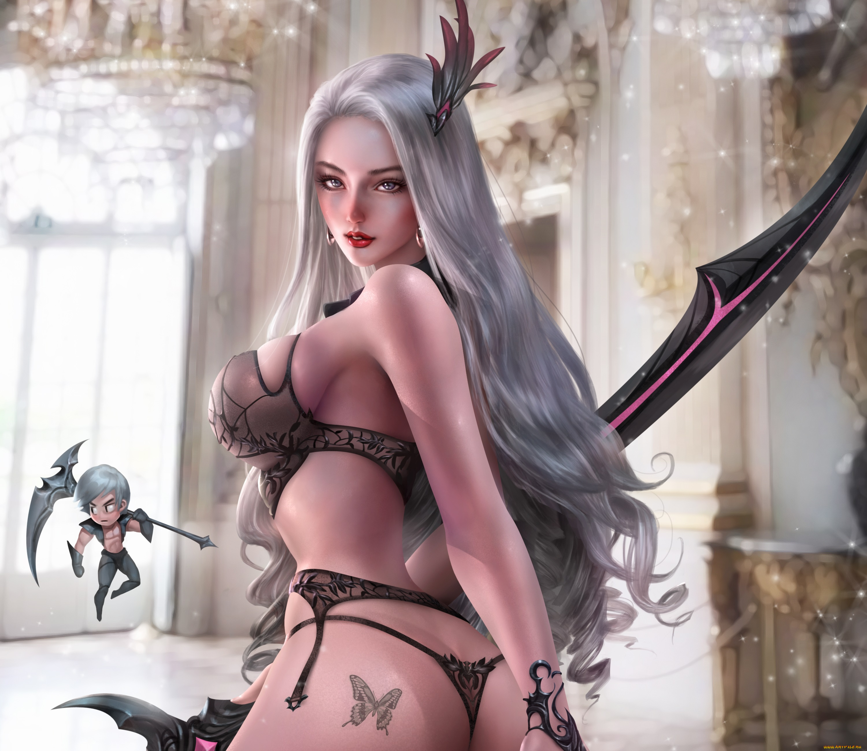 аниме, оружие, , техника, , технологии, девушка