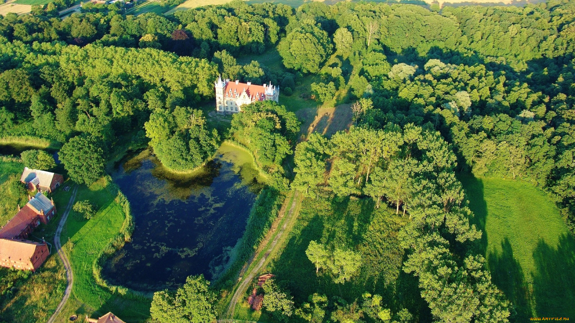 rozbitek, castle, poland, города, замки, польши, rozbitek, castle