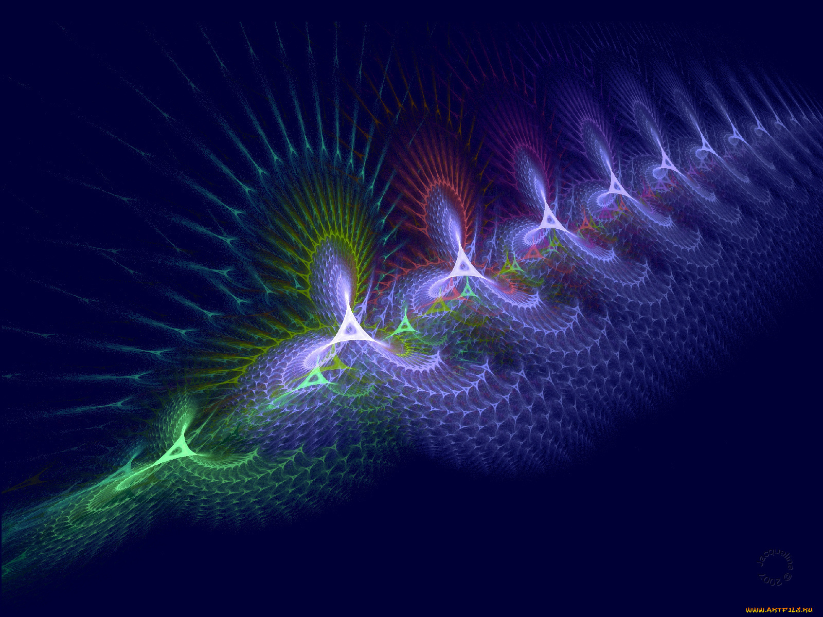 3д, графика, fractal, фракталы, фрактал, цвета, узор