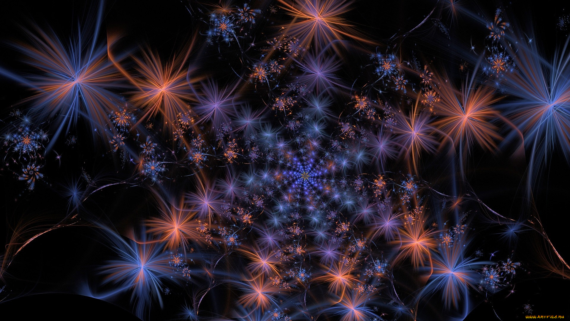 3д, графика, fractal, фракталы, фрактал, цвета, узор