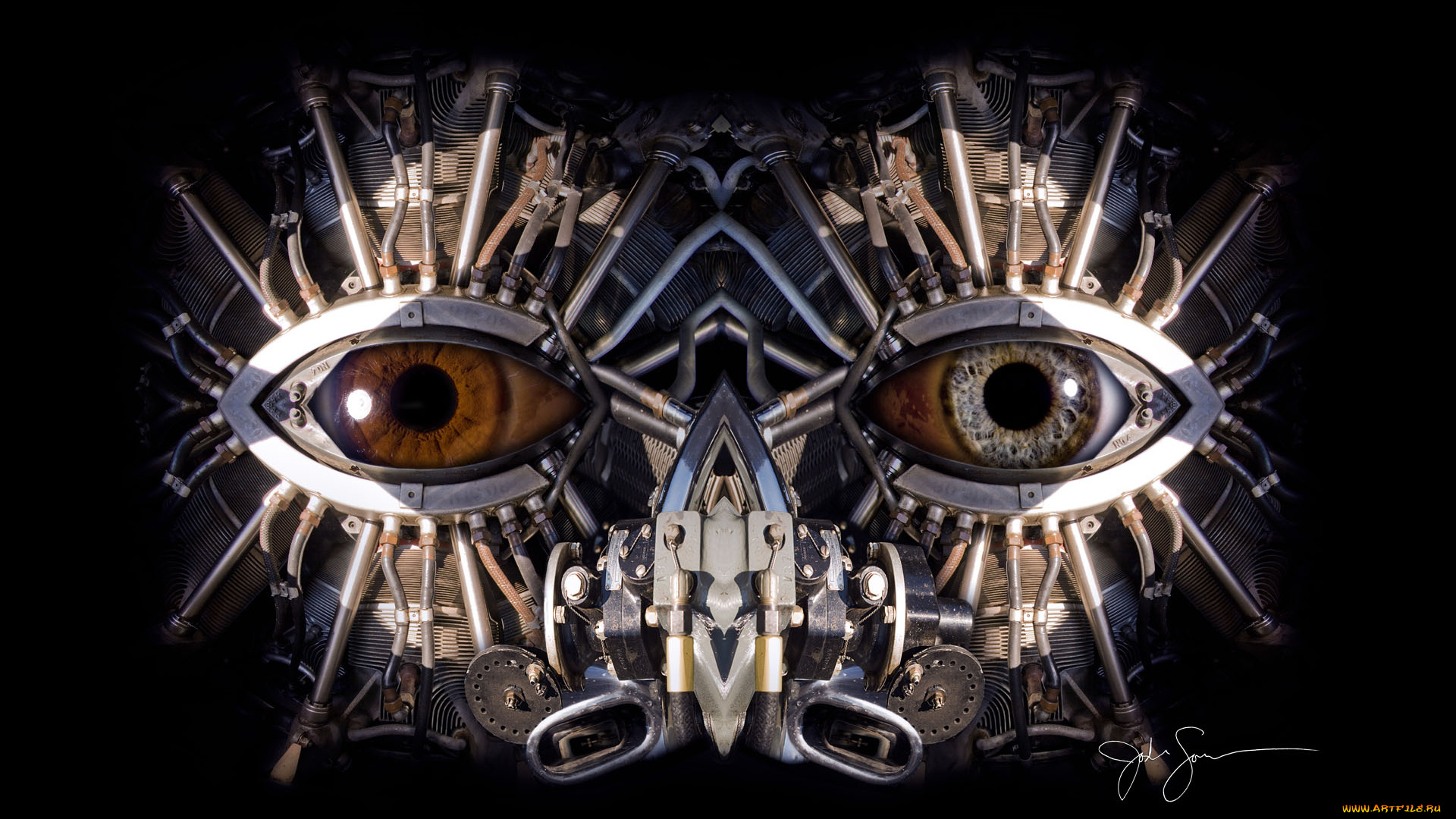 разное, компьютерный, дизайн, глаза, трубки