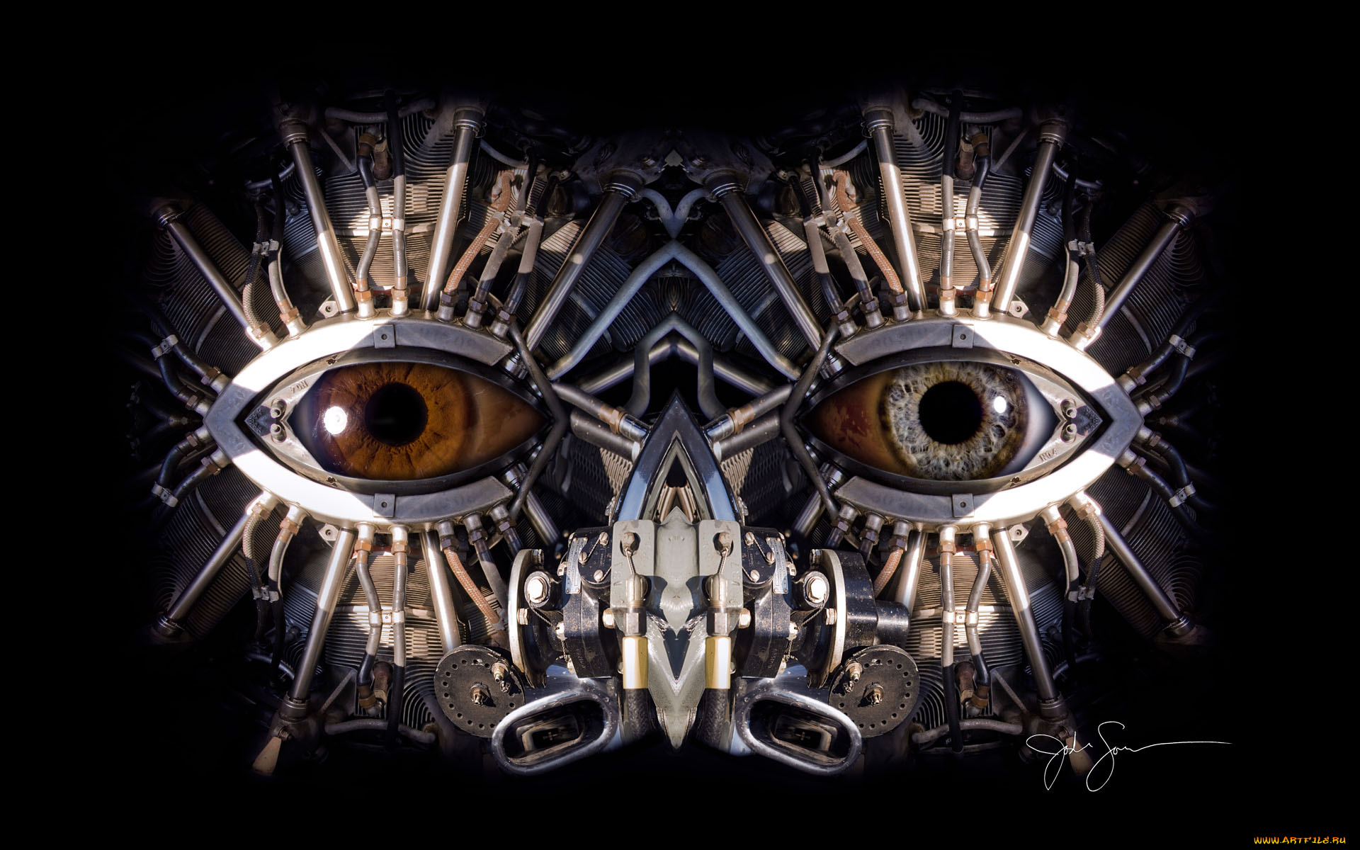 разное, компьютерный, дизайн, глаза, трубки