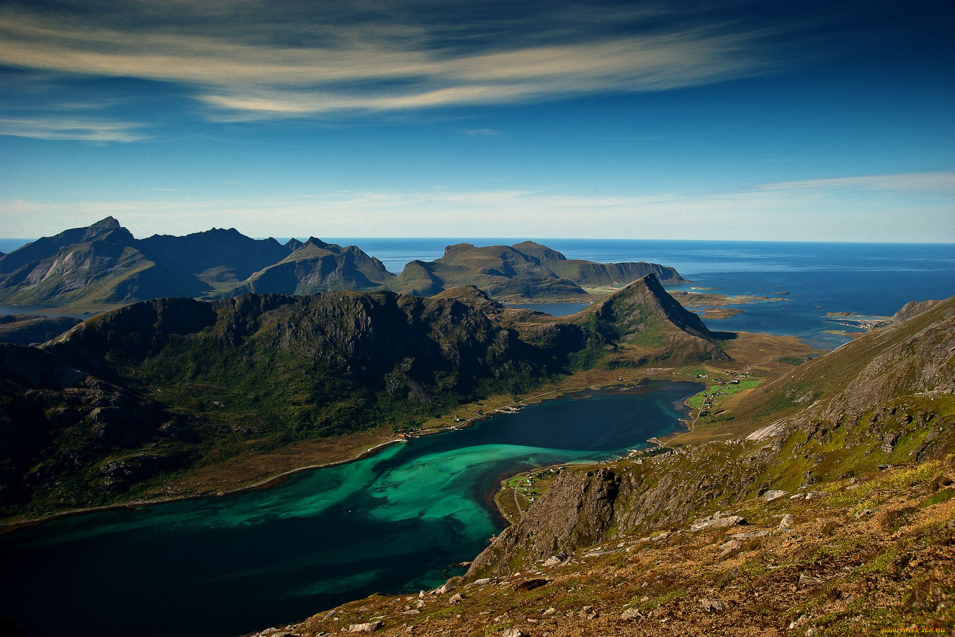 природа, побережье, горы, море