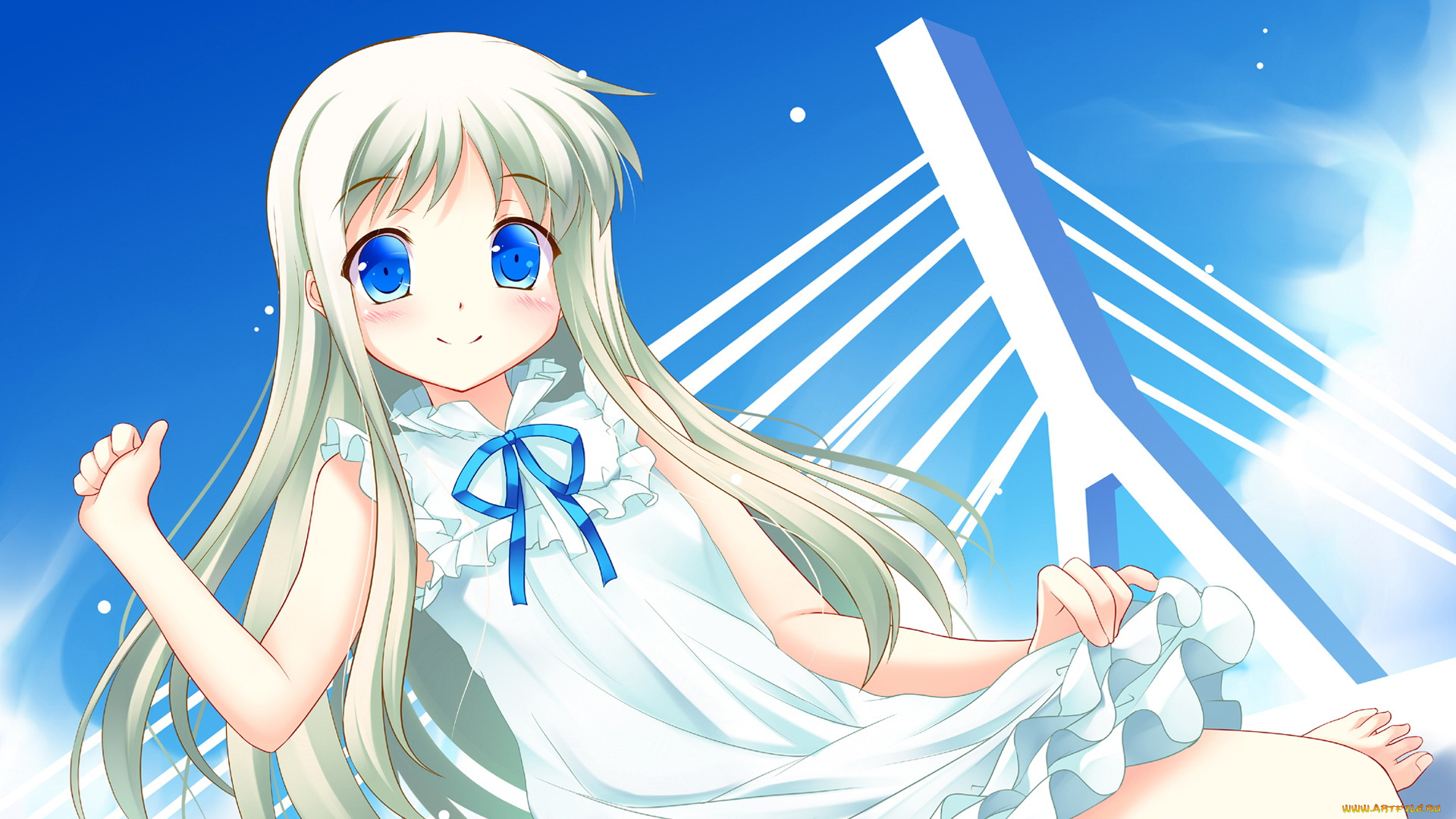 аниме, anohana, девушка