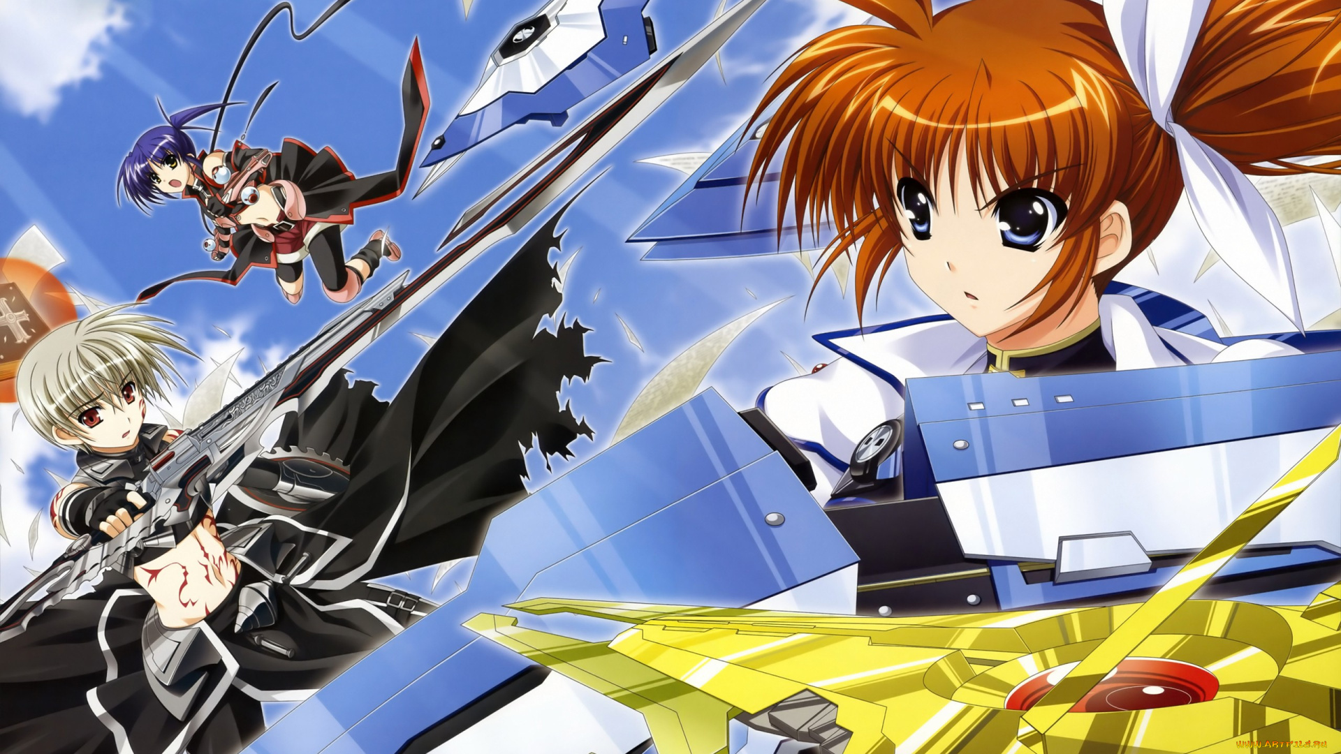 аниме, mahou, shoujo, lyrical, nanoha