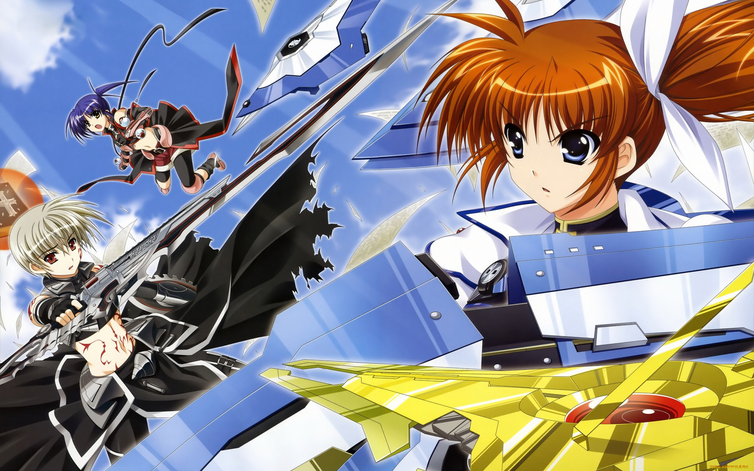 аниме, mahou, shoujo, lyrical, nanoha