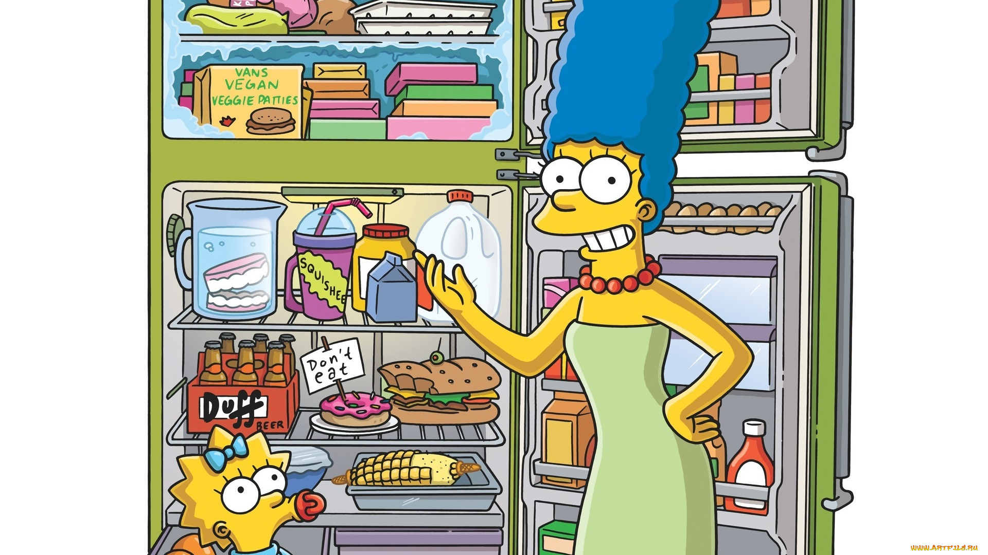 мультфильмы, the, simpsons, мардж