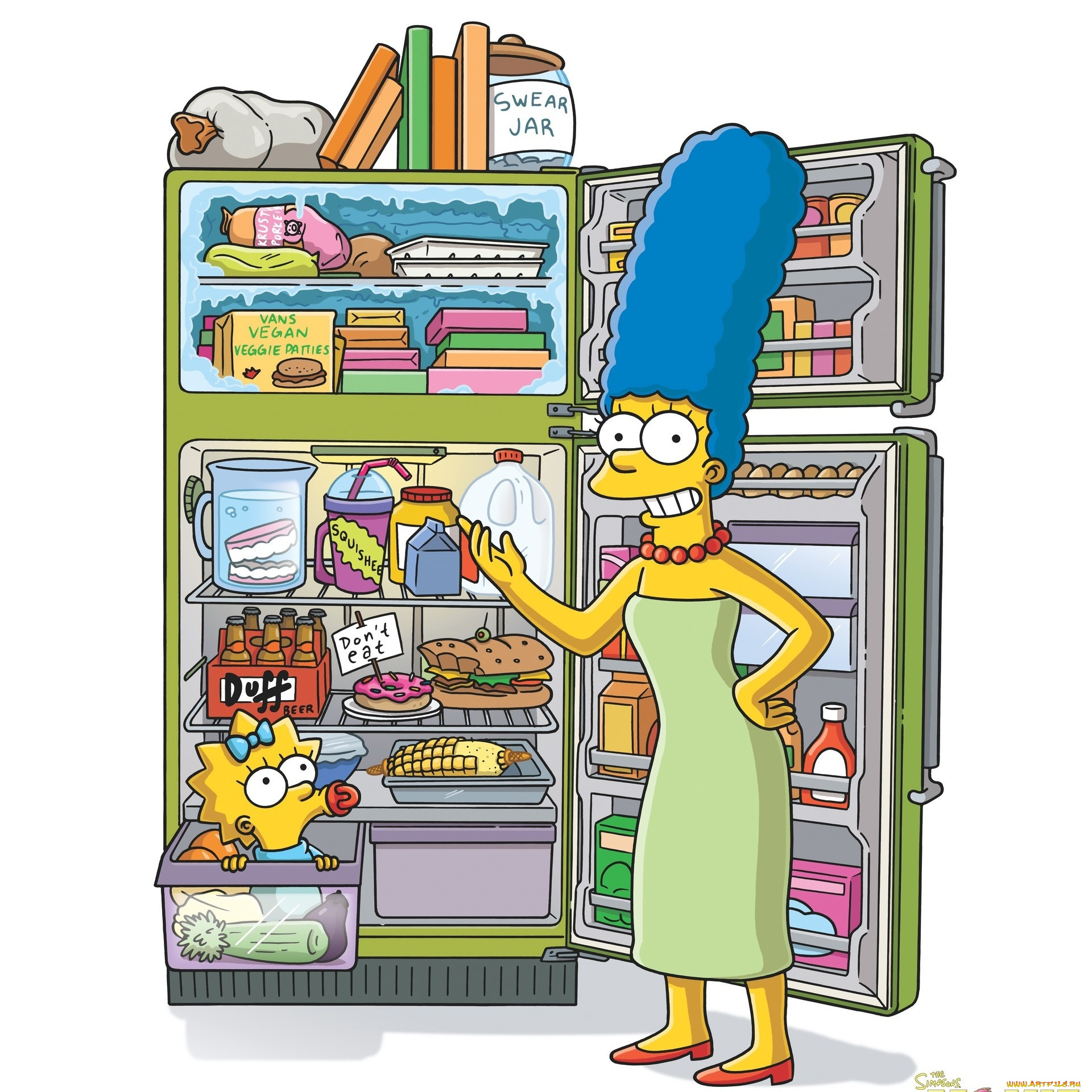 мультфильмы, the, simpsons, мардж