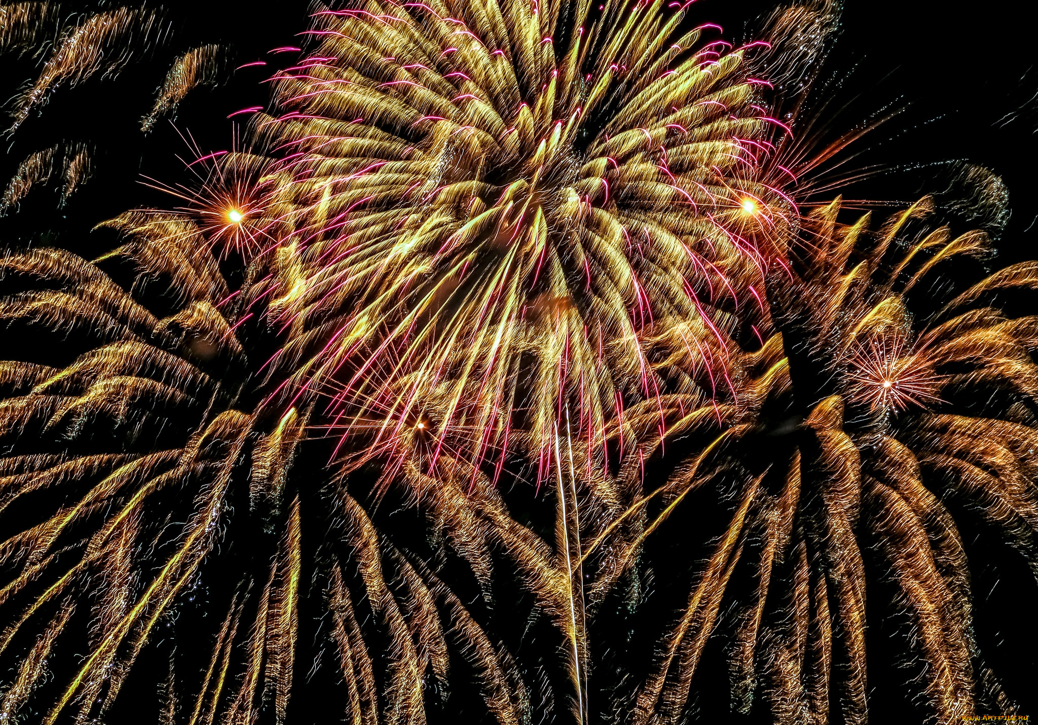 разное, салюты, фейерверки, красота