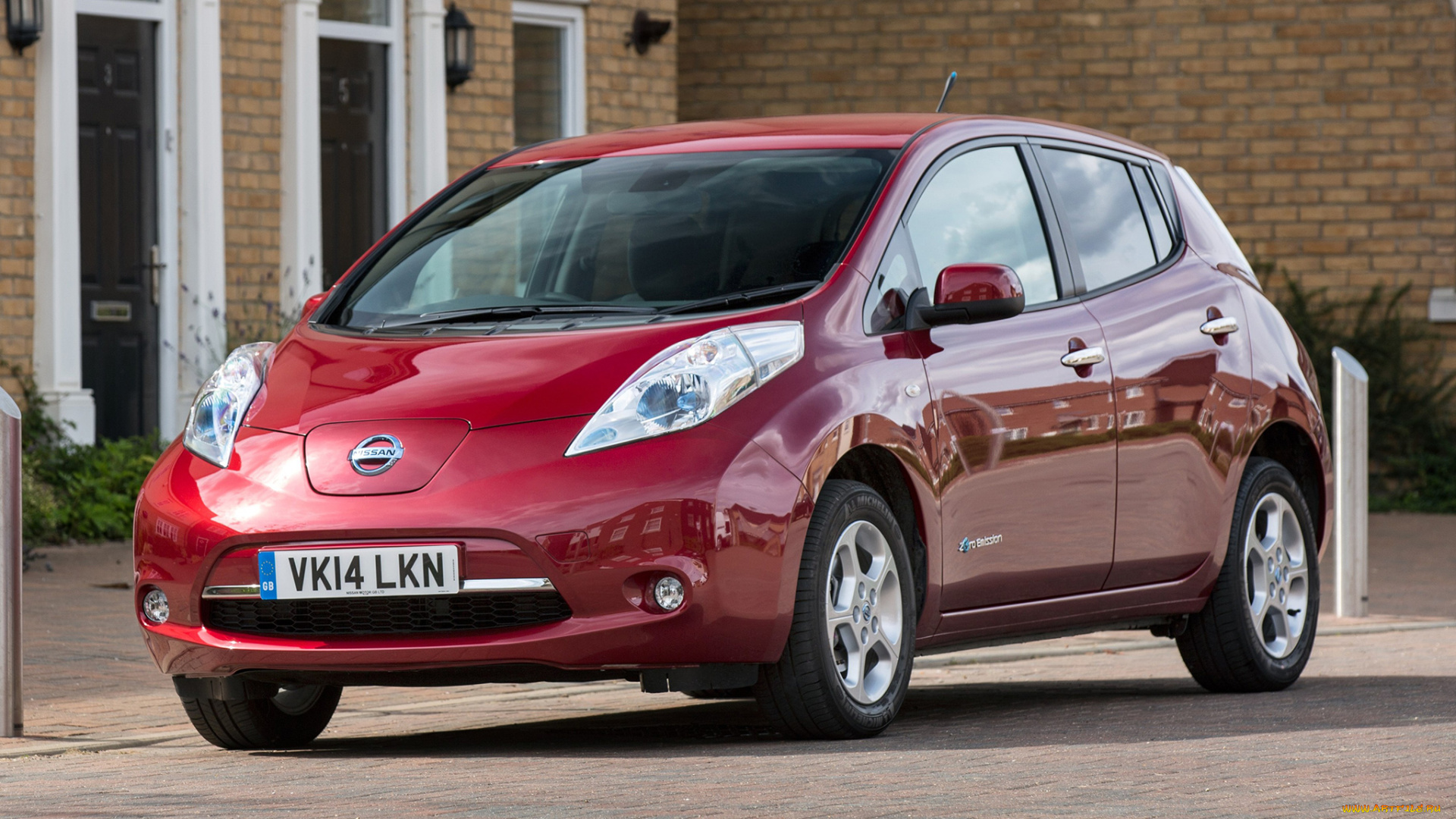 автомобили, nissan, datsun, leaf, uk-spec, 2013г, красный