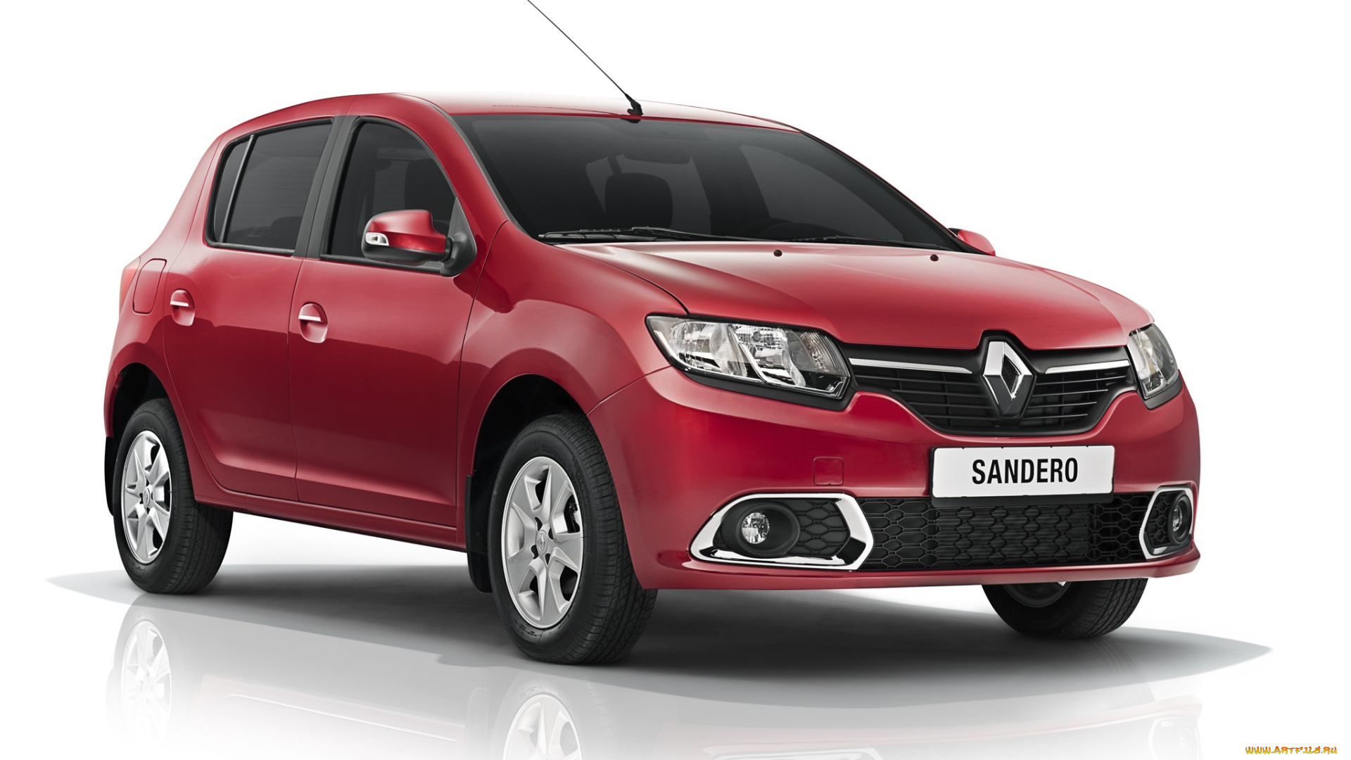 автомобили, renault, красный, 2014г, sandero, ru-spec