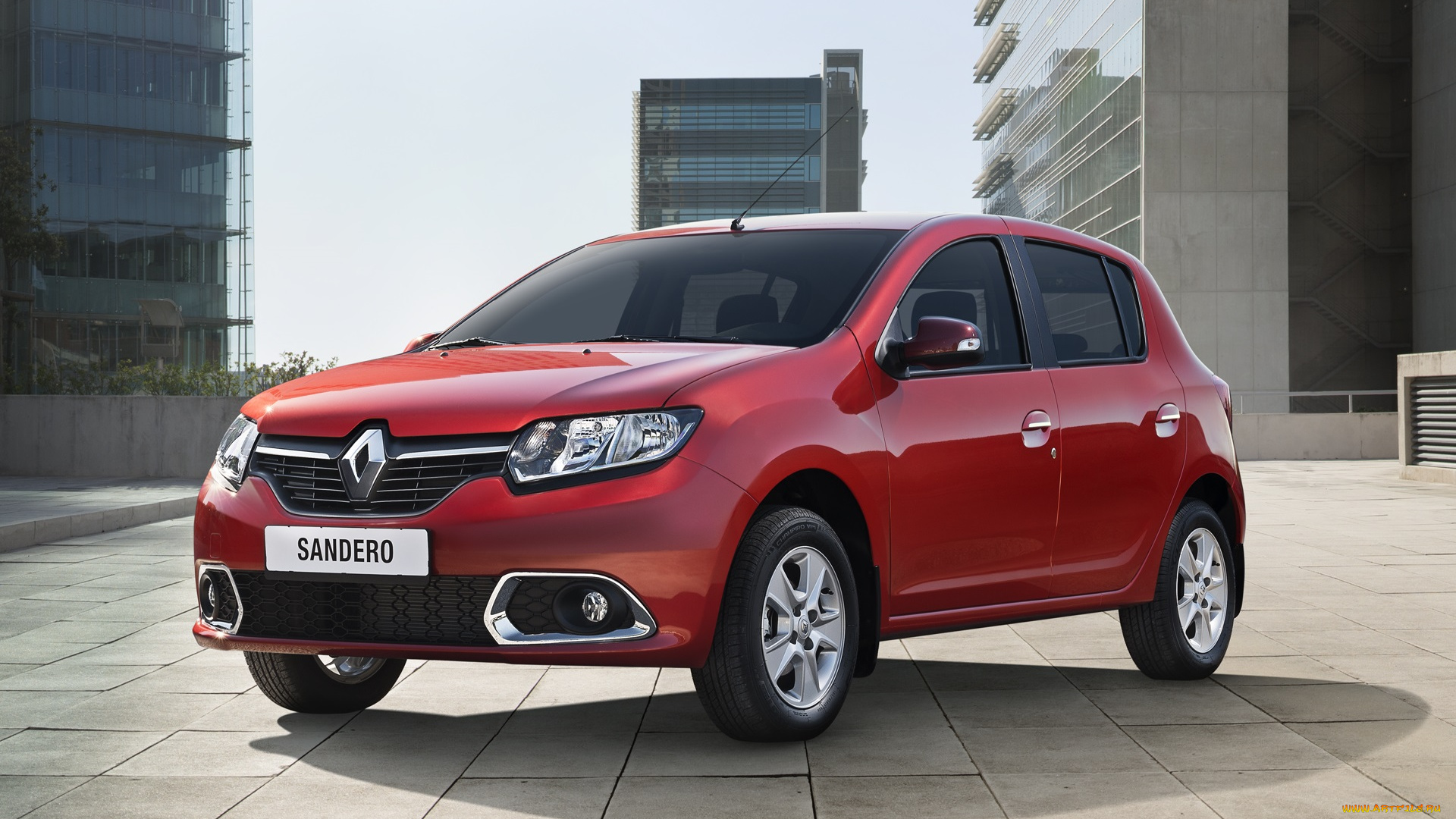 автомобили, renault, sandero, ru-spec, 2014г, красный