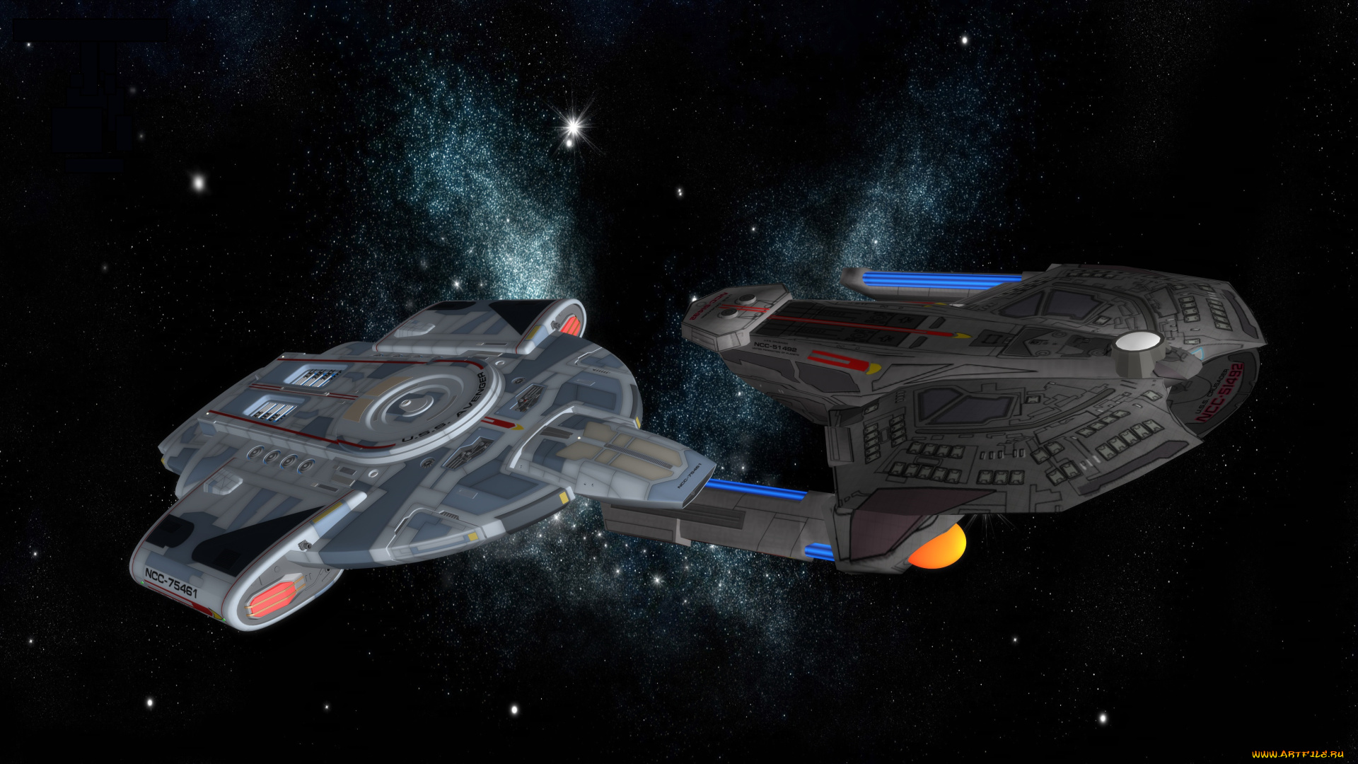 космос, арт, космический, корабль, вселенная, звезды