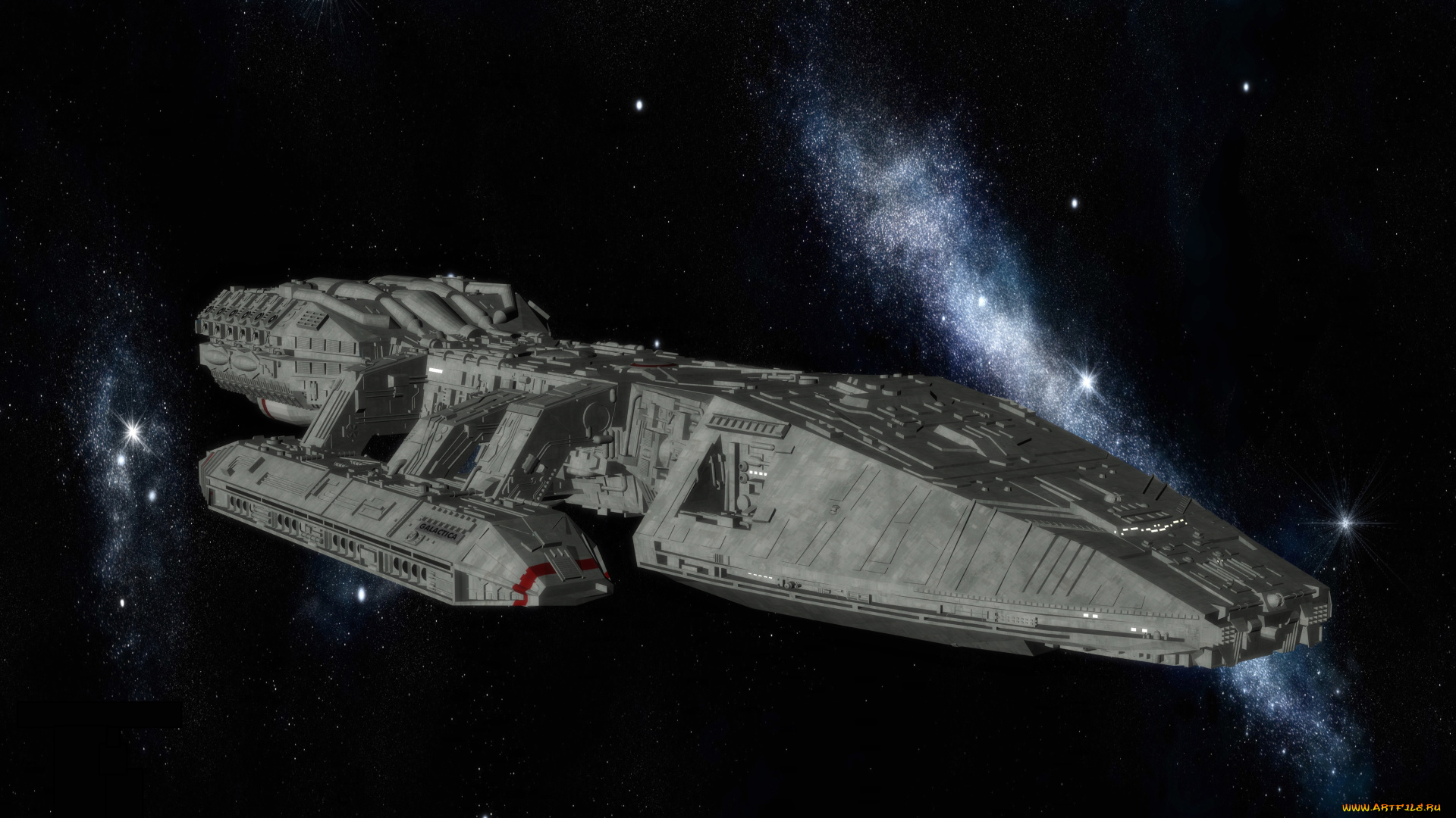 космос, арт, космический, корабль, звезды, вселеная, фон