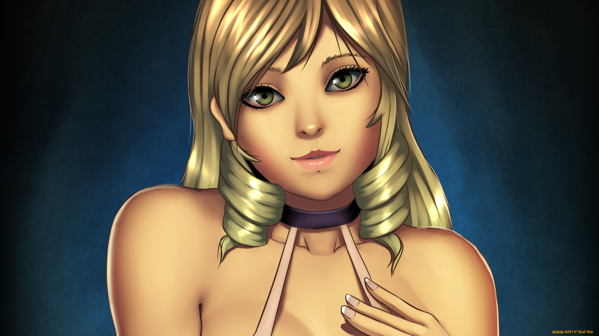 рисованные, люди, фон, взгляд, девушка